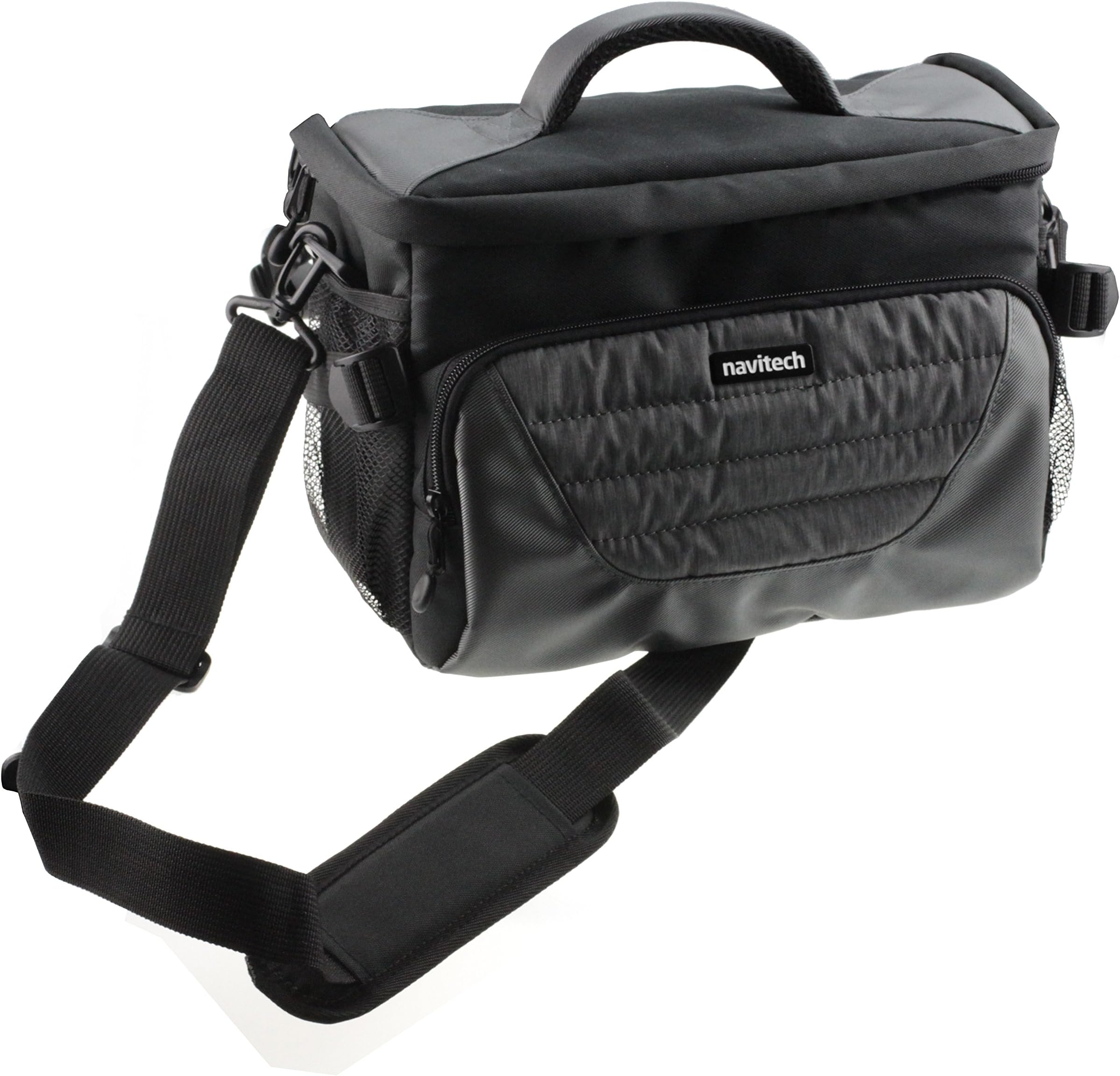 Navitech Black & Grey Protective Portable Handheld Large Binocular Case (Messenger Bag) Compatible with The Braun Ultralit Spectiv 15-45 60