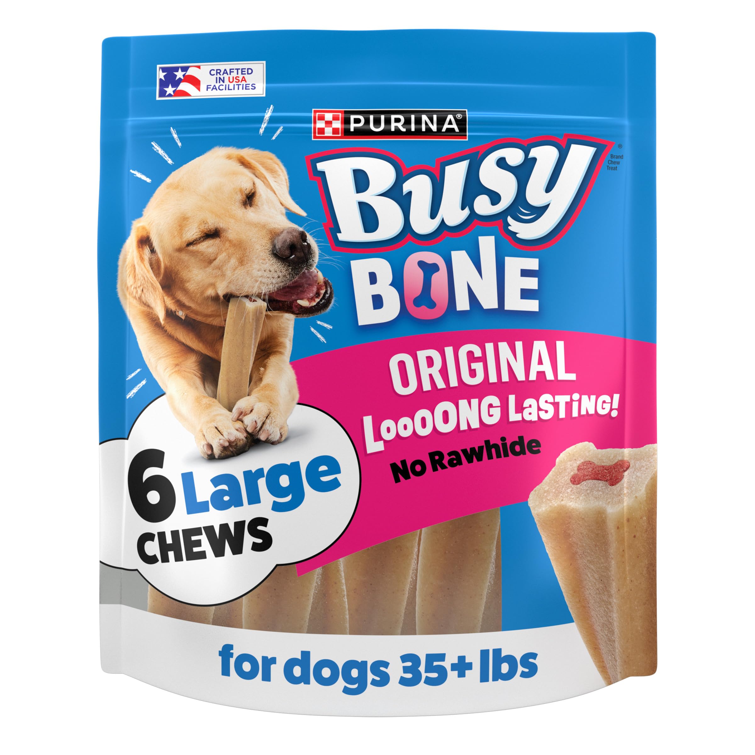 Bone Adult Dog Chew Bone Treats, Original - 6 ct. Pouch