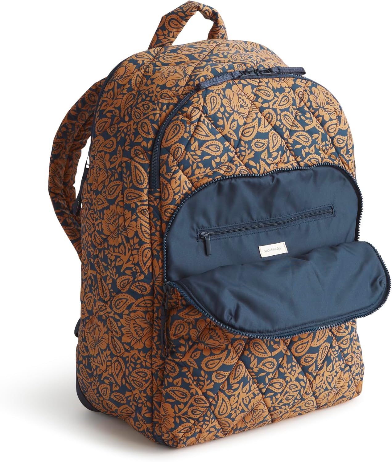 Vera Bradley Women's Featherweight Westover Hybrid Backpack, Lotus Montage Roasted Pecan, One Size