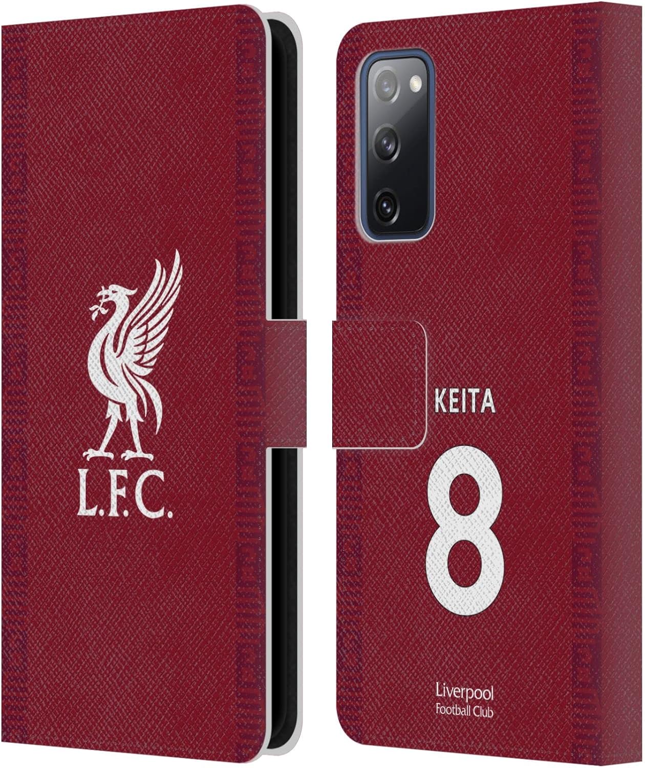 Head Case Designs Officially Licensed Liverpool Football Club Naby Keïta 2022/23 Players Home Kit Leather Wallet Case Compatible with Samsung Galaxy S20 FE / 5G