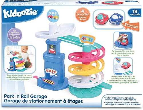 Miniatura 5 de Kidoozie Park 'n Roll Garage - Rampa en espiral de 4 pisos para niños pequeños de 18 meses en adelante
