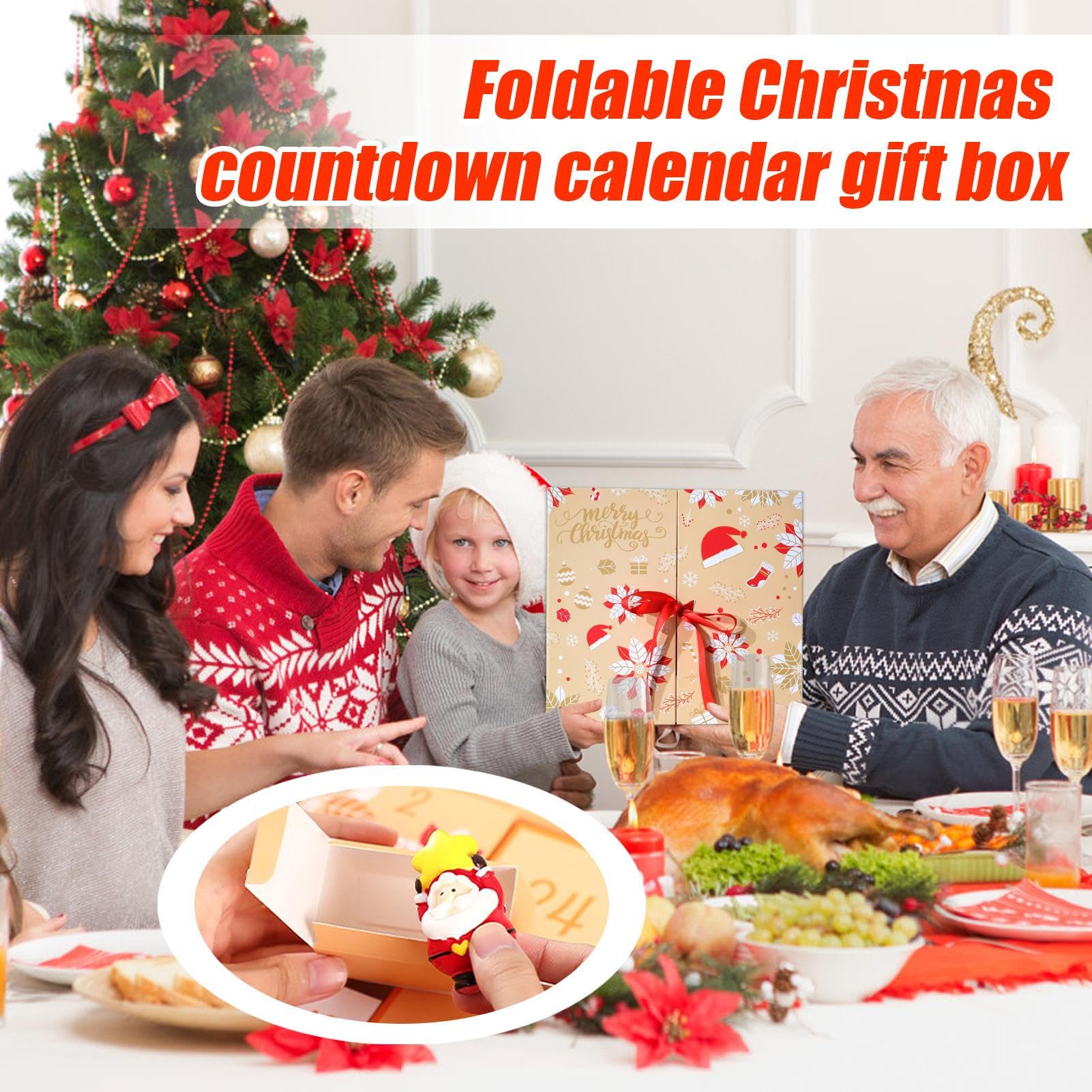 Calendario De Adviento Reutilizable Tarjeta Manuscrita Para Recuerdos | Adviento Vacía para Llenar 24 Días 2025 para Niños Adultos Dulces Joyería Papelería Chocolate Escritorio