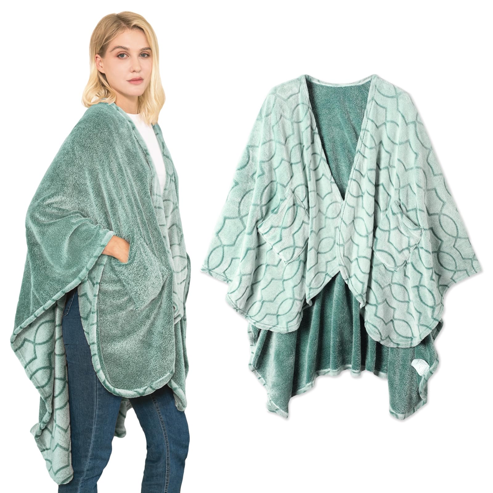 Bcareself Double-Sided Wearable Blanket