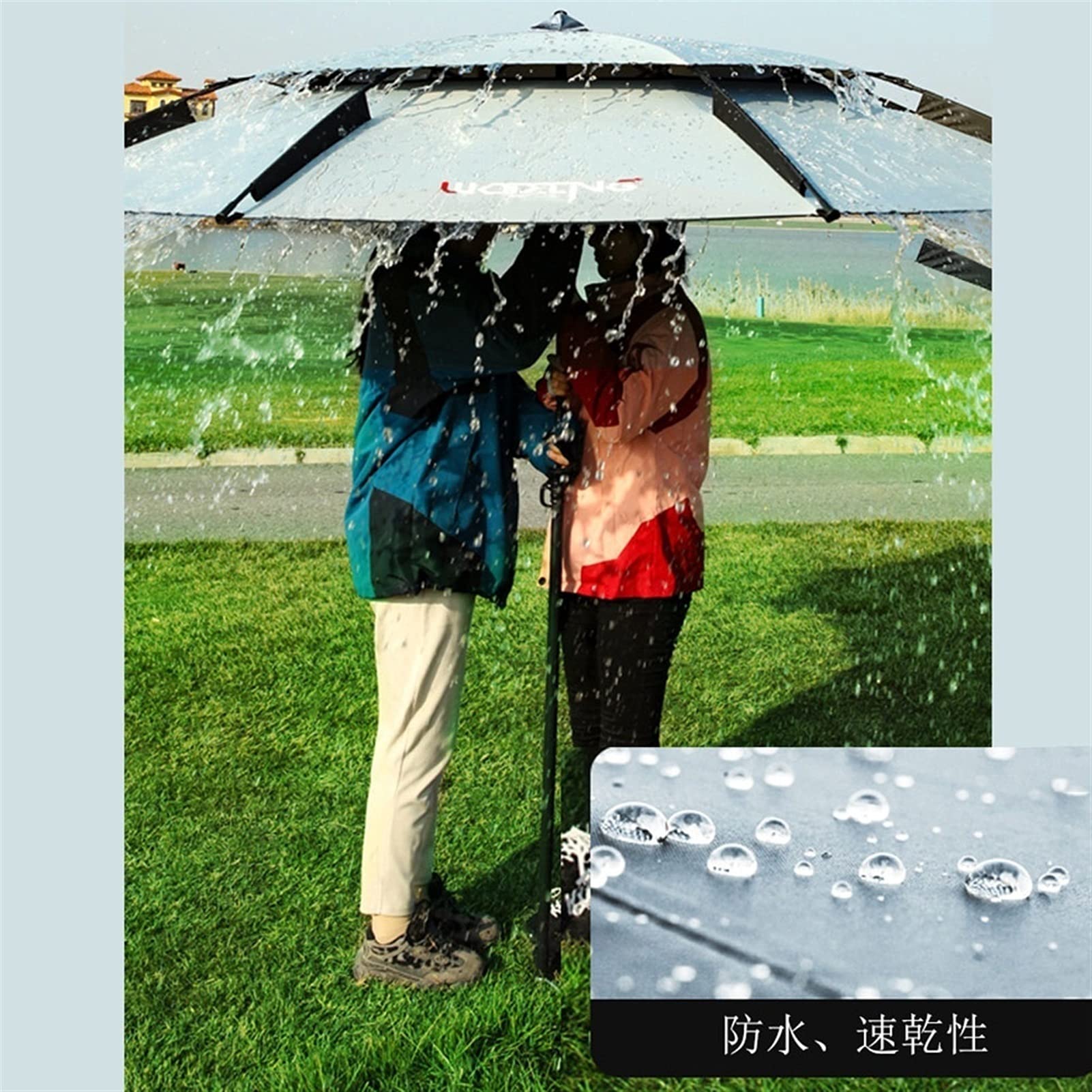 Parasol de Plage Anti Vent avec Fonction d'inclinaison Housse de Protection Parasol de Jardin Rond Protection Solaire pour marché Piscine Restaurant Pêche ø 2M/2.2M/2.4M/2.6M (Size : 2.2M/7.2ft)