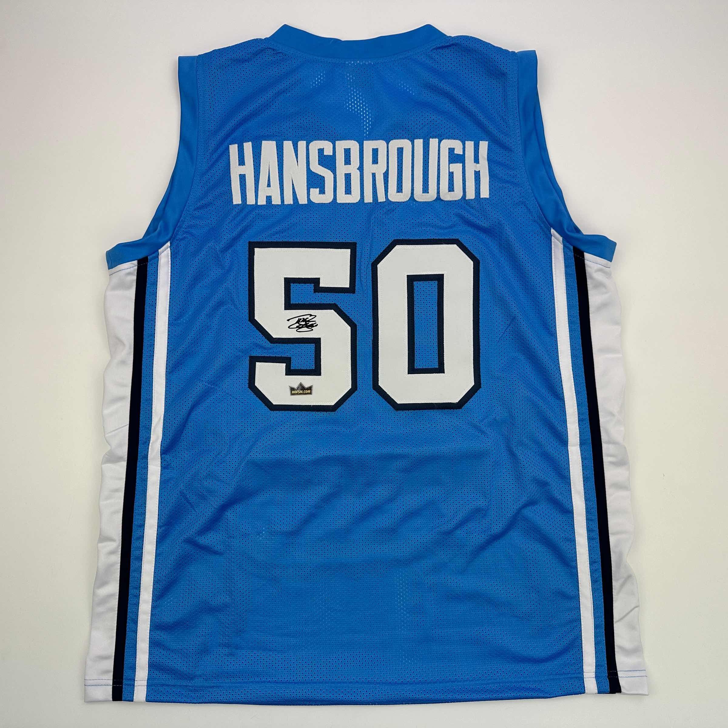 Facsimile Autographed Tyler Hansbrough UNC North Carolina Blue