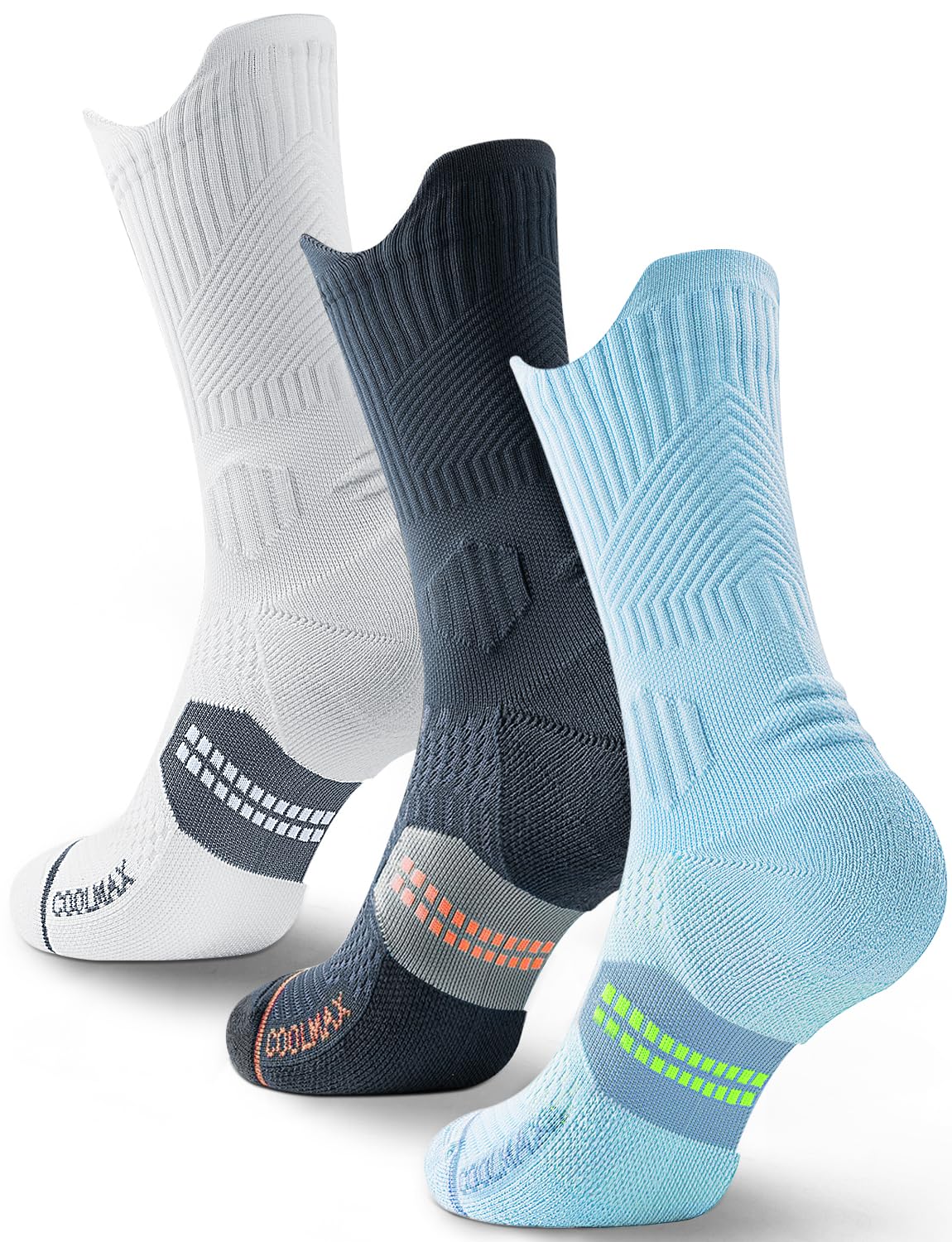 Juclise Bambù Coolmax Compressione Running Calzini Sportivi Trekking Allenamento