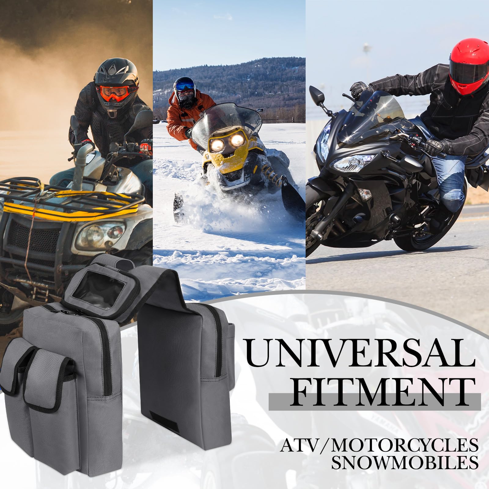 Aliceset ATV Saddle Bags ATV Tank Bags Waterproof