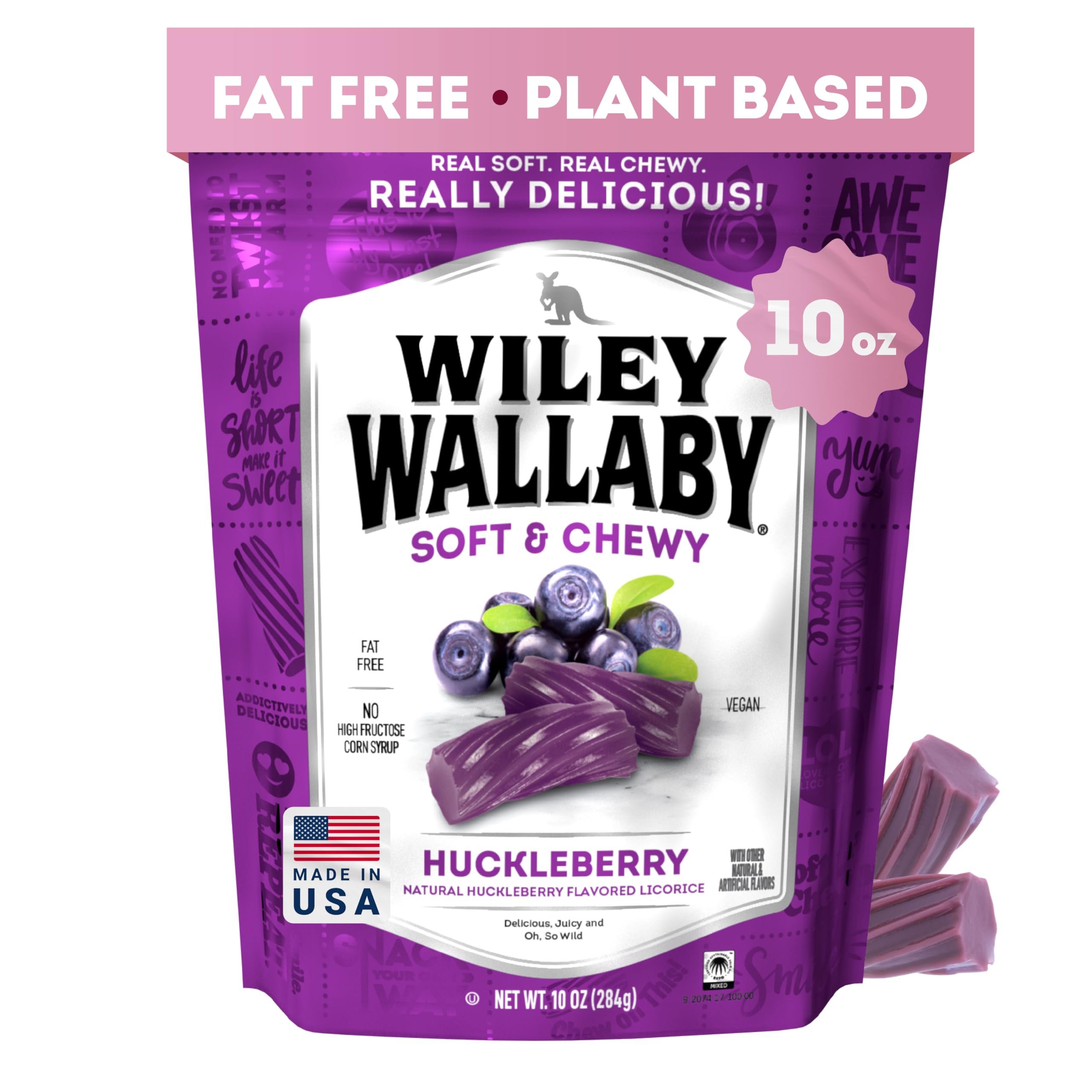 WILEY WALLABY Kenny's Liquorice, Huckleberry, 10 Ounce