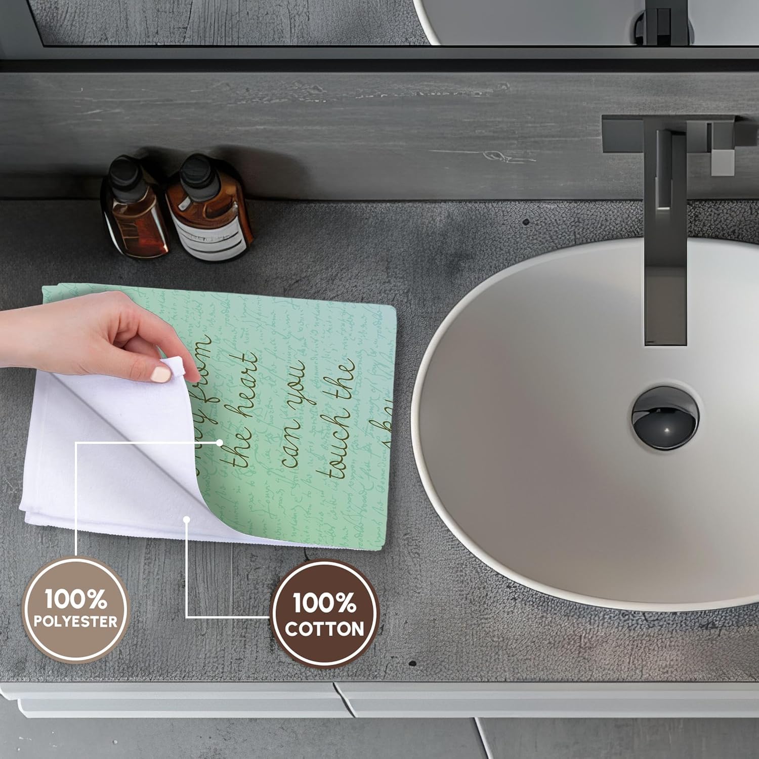 3dRose Hummingbird Vintage with Rumi Quote Inspirational Art 22x30 Bath Hand Pool Towel