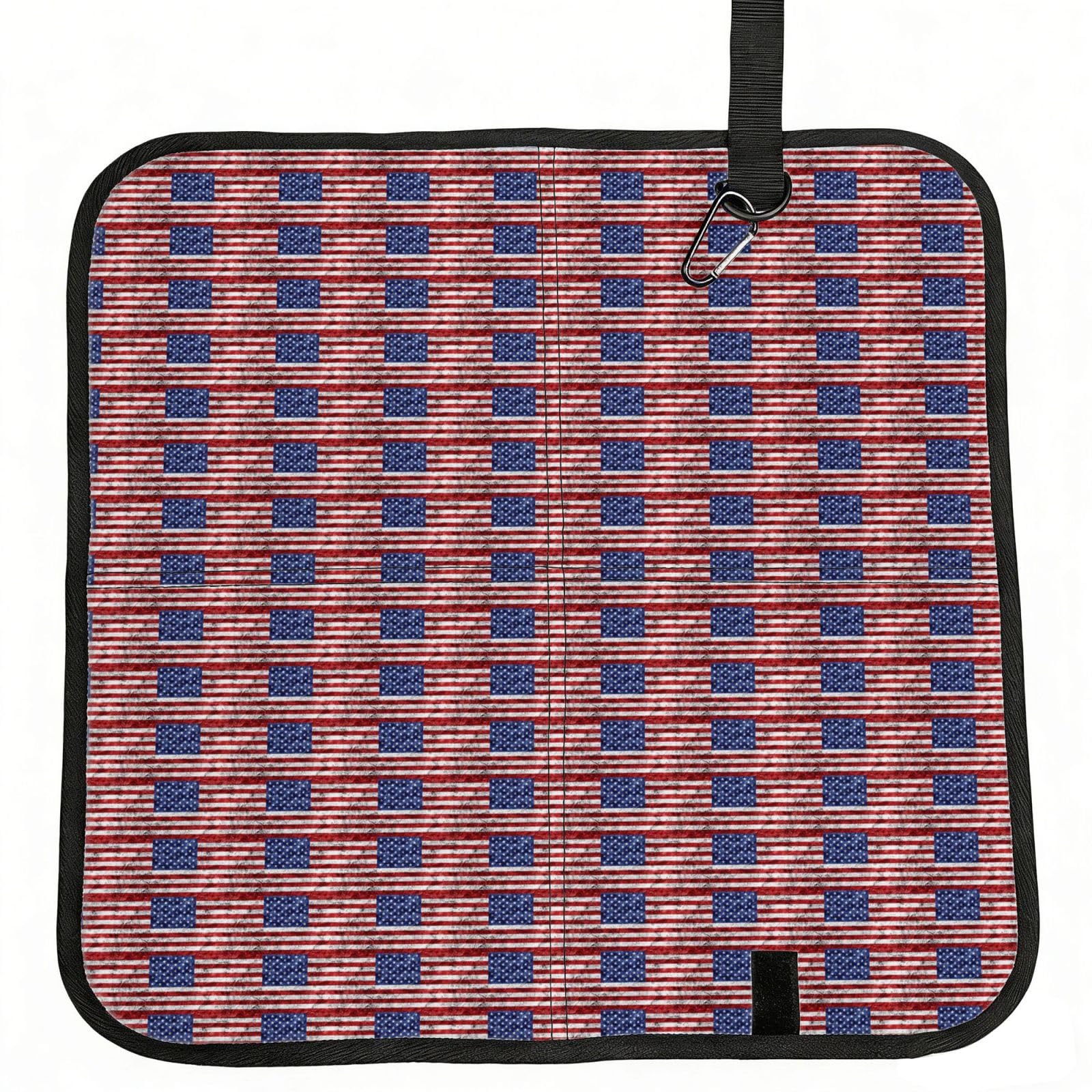 ERCgad American Flag Independence Fourth Of July Print Foldable Seat Cushion Portable Chair Pad Lightweight Travel Outdoor Office Home