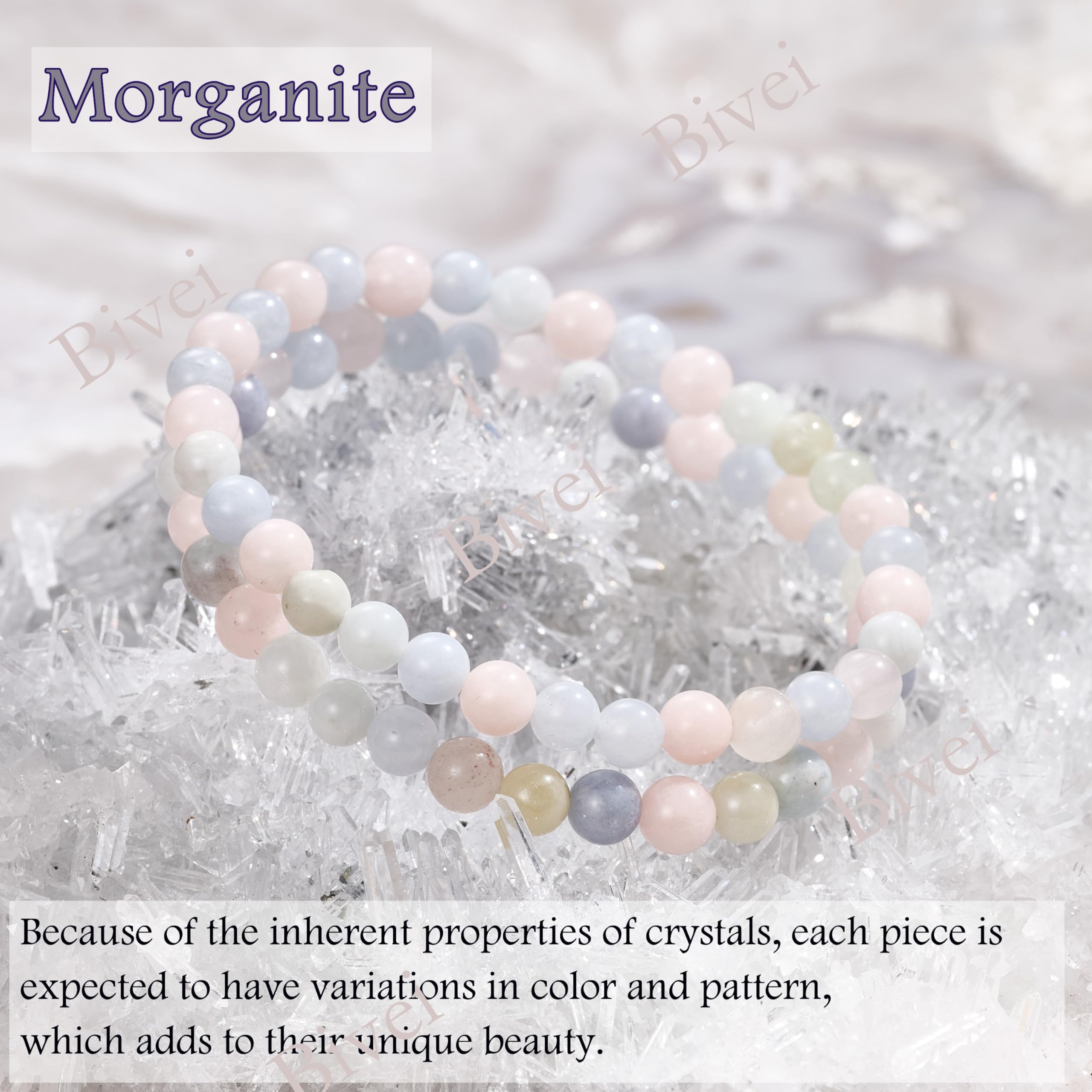 Bivei signora braccialetto perline 6mm semiprezioso cristallo naturale elastico elastico cristallo accessori regalo di yoga