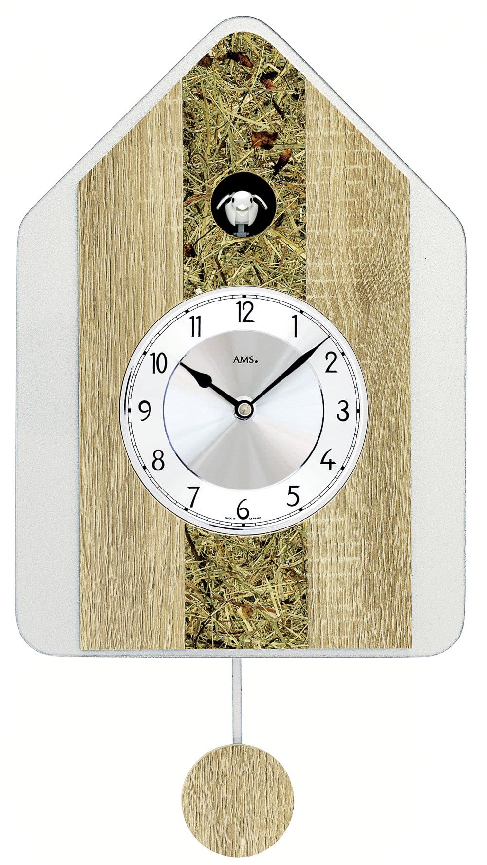 AMS Modern Quartz Cuckoo Clock with Cuckoo Call