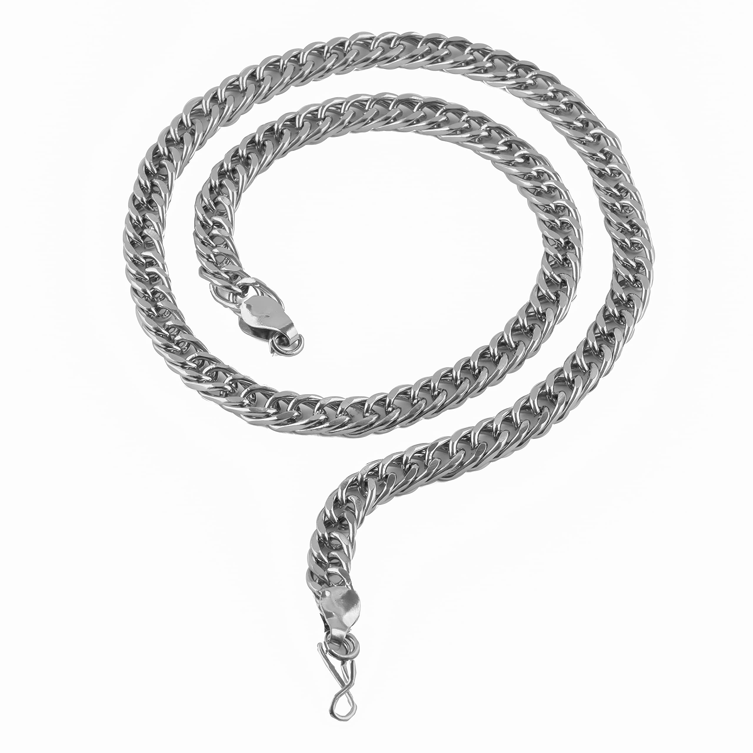Brado Jewellery Silver Plated Stainless Steel Chain For Boys and Man (B09VNSR4JC) Amazon Price History, Amazon Price Tracker
