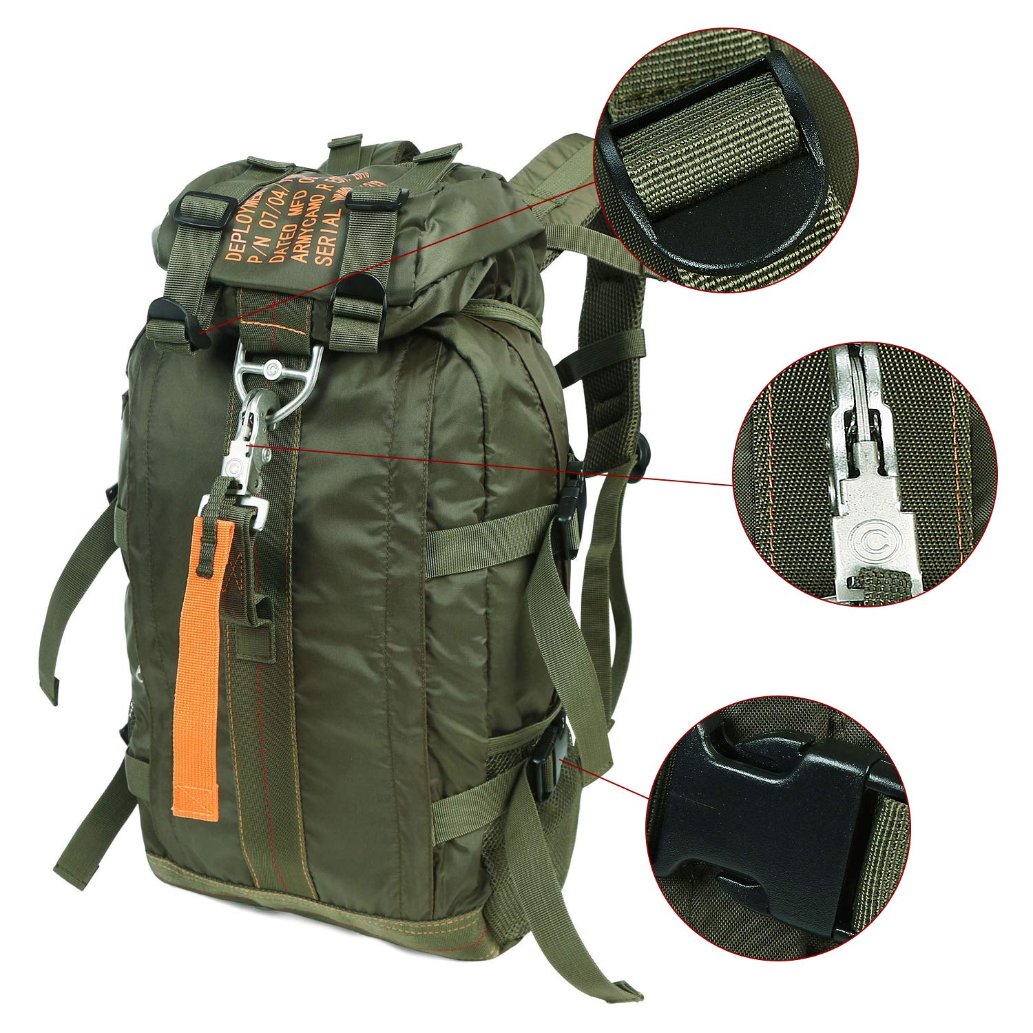 Amazon.co.jp: ARYMCAMOUSA 空軍パラシュートバックルフック 防水 