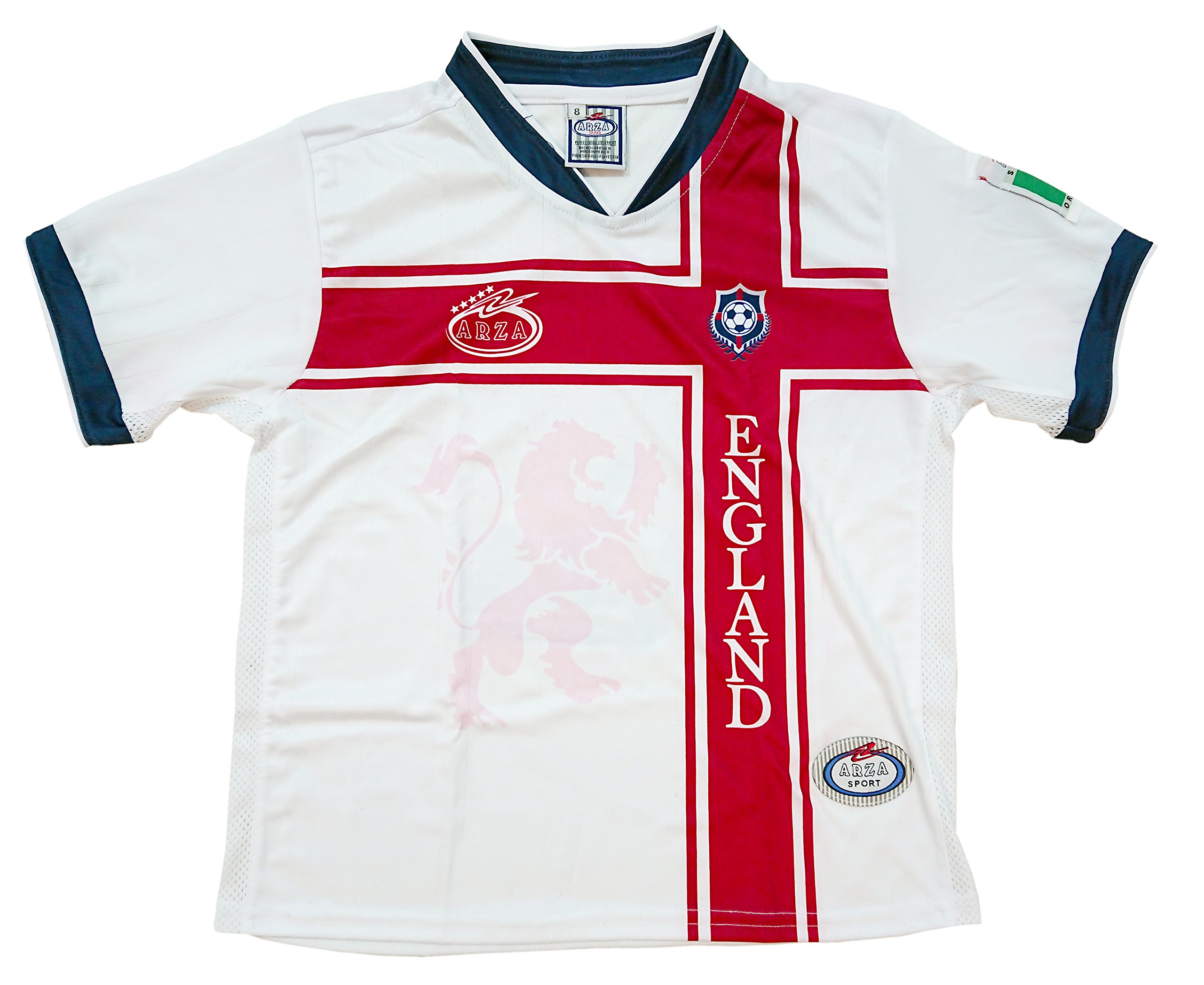 ARZA England Youth Soccer Uniform (16, White)