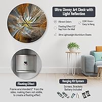 Vista 4 de Indigo Dawn' - Reloj de pared para el hogar, dormitorio, baño, oficina, sala de estar