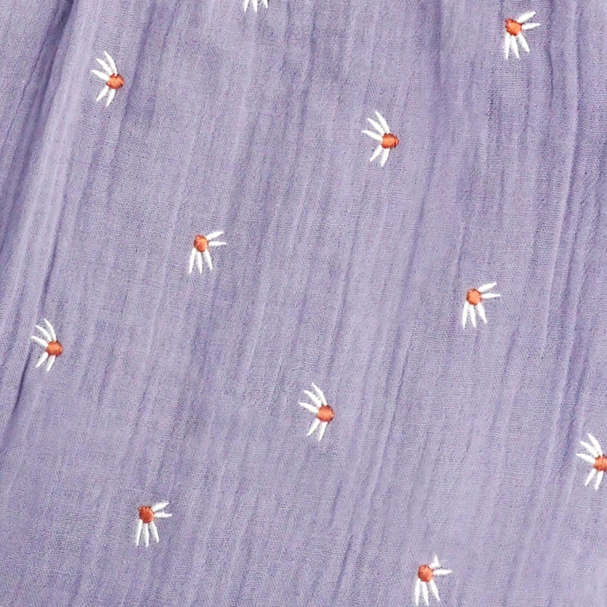 maximo GOTS Baby Girl-Kleid, Kurzarm Musselinstoff Bestickt, Futter Musselin