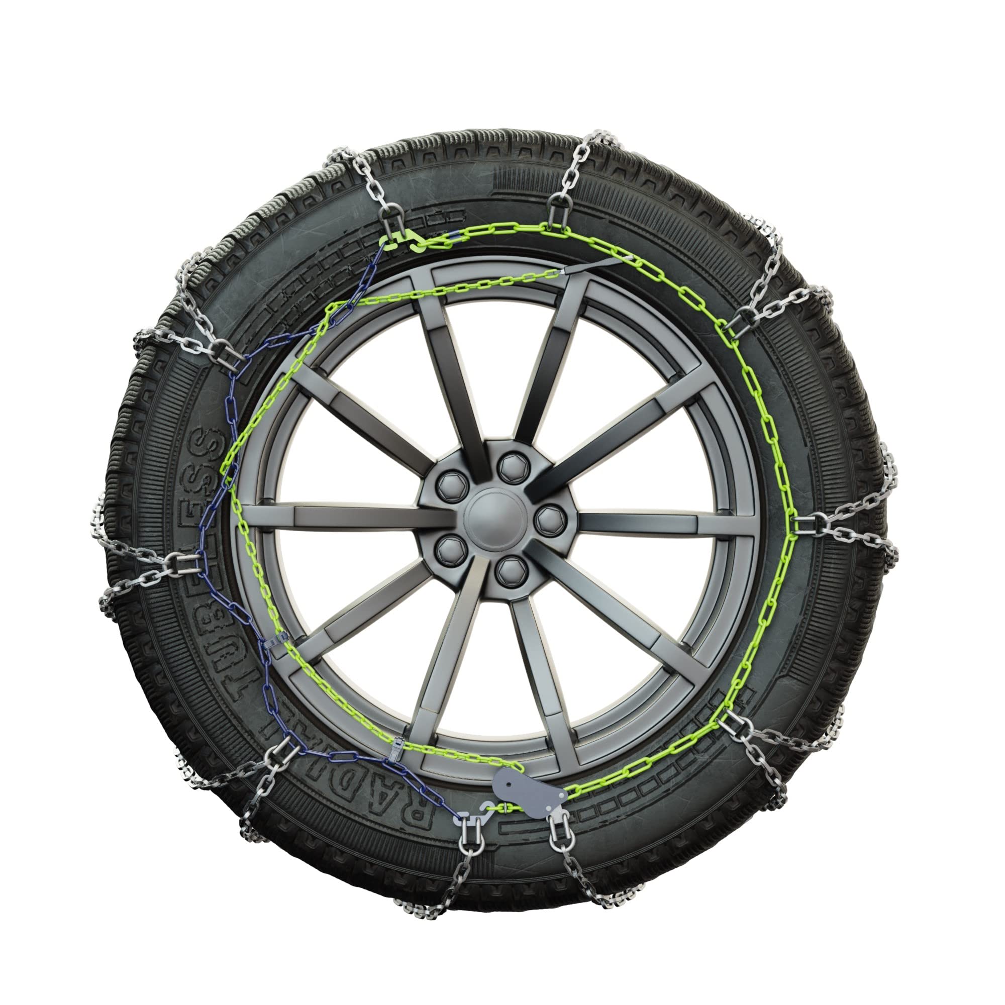 AROBA PC9-140 PRO COMPACT 9mm Catene da neve by Veriga (1 coppia = 2 pezzi) - Tensionamento manuale - Montaggio facile - per auto