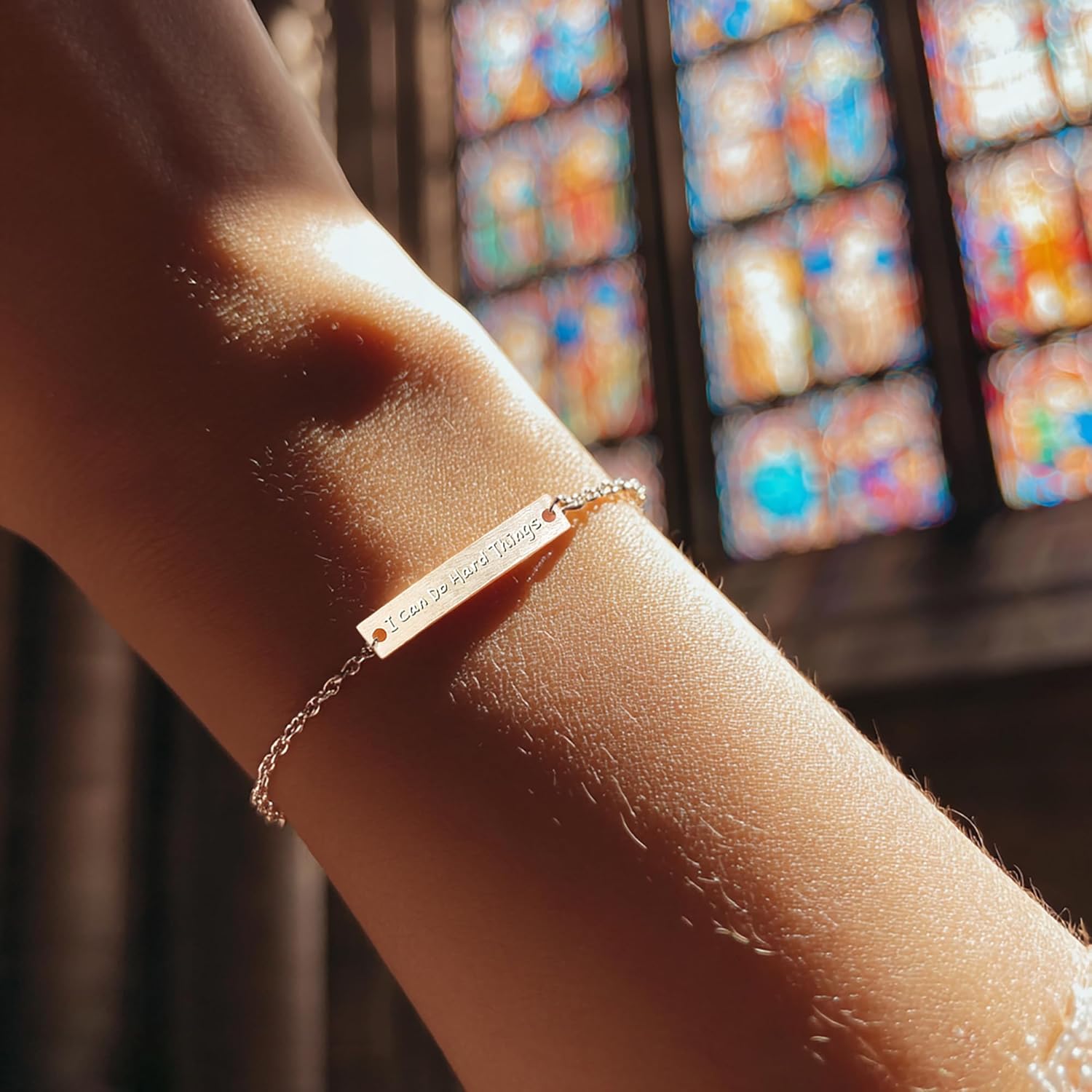 I Can Do Hard Things Bracelet for Women, 925 Sterling Silver Inspirational Strength Jewelry, Meaningful Gift for Her - Image 5