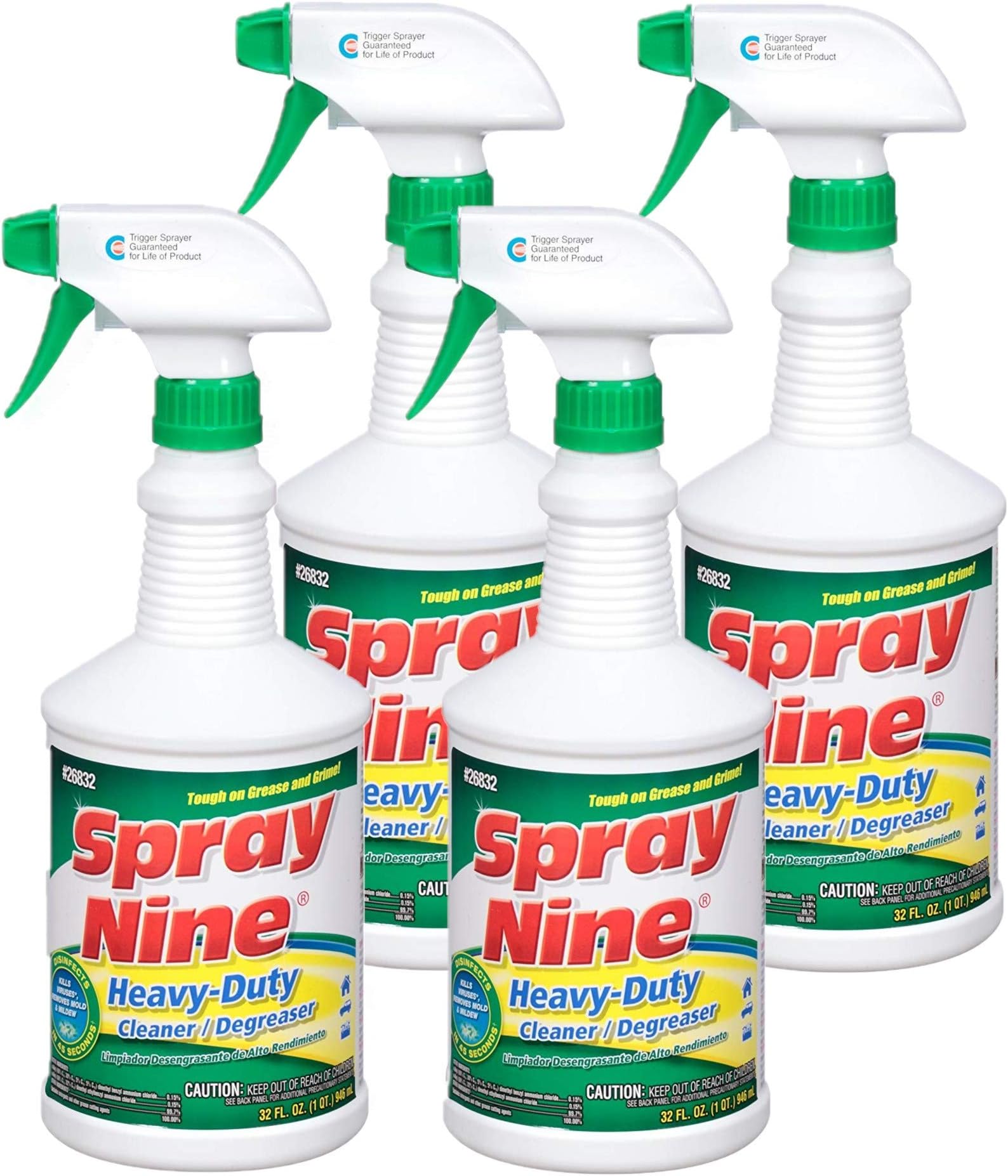 26832 Heavy Duty Cleaner/Degreaser and Disinfectant, 32 oz. (4)