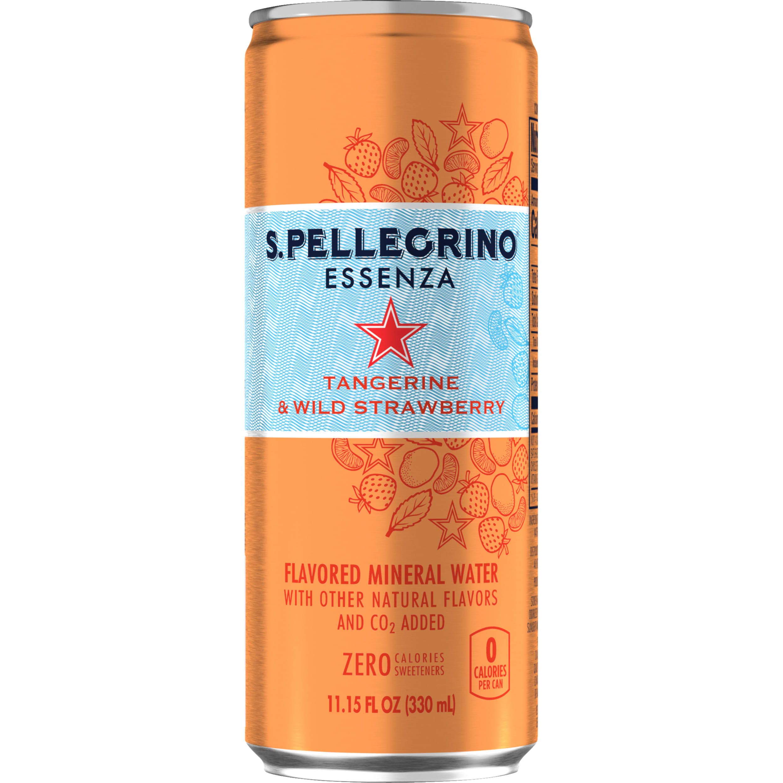 San PellegrinoTangerine & Wild Strawberry Mineral Sparkling Water 11.15 Fl Oz (Pack of 8)