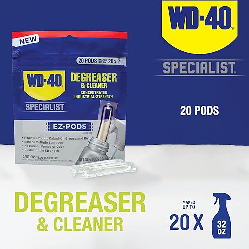 Vista 21 de WD-40 Specialist Desengrasante y limpiador EZ-PODS, concentrado personalizable de fuerza industrial, solución de limpieza multisuperficie, 20