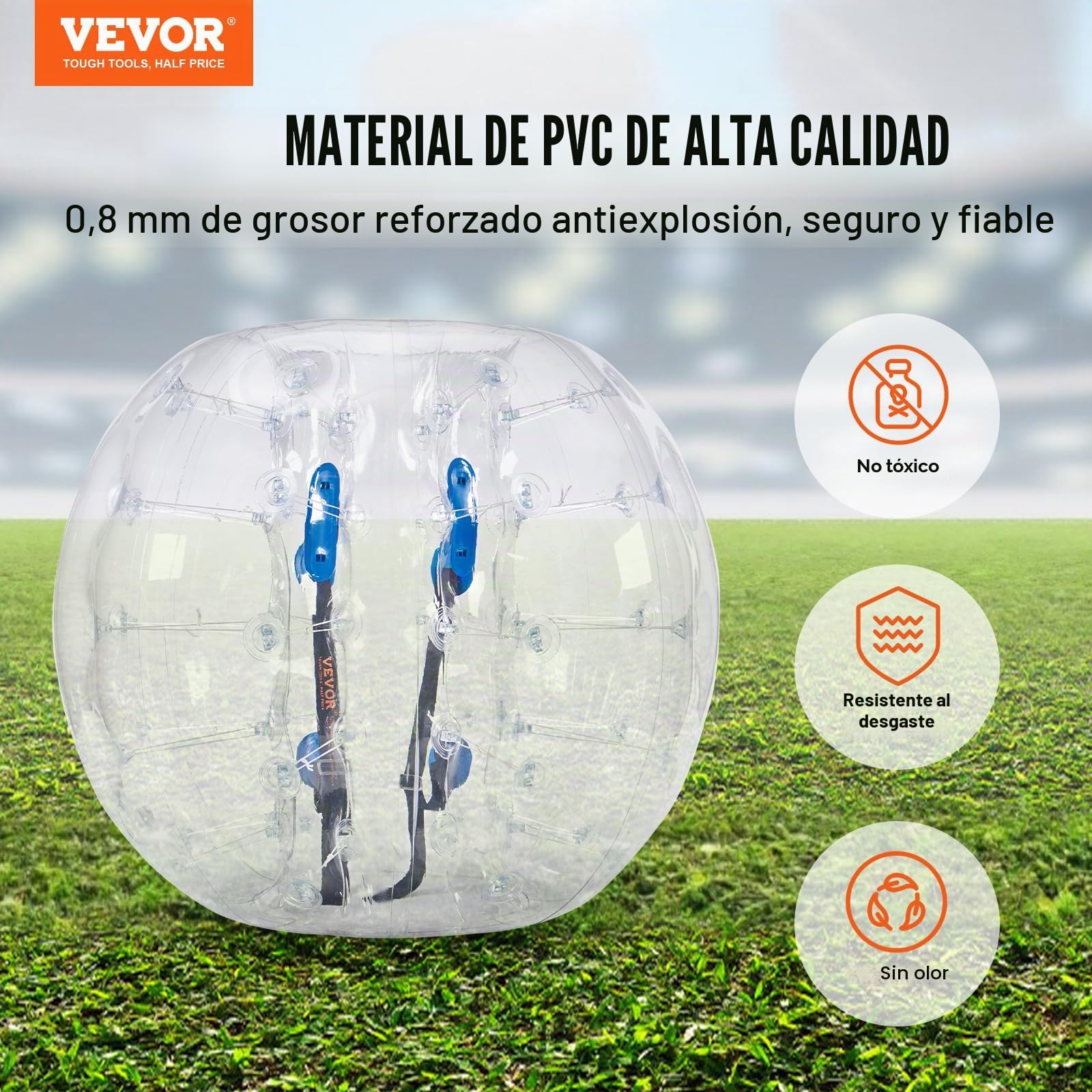 VEVOR Paquete de pelota inflable para adolescentes, bolas de PVC de 0,8 mm para jugar al aire libre