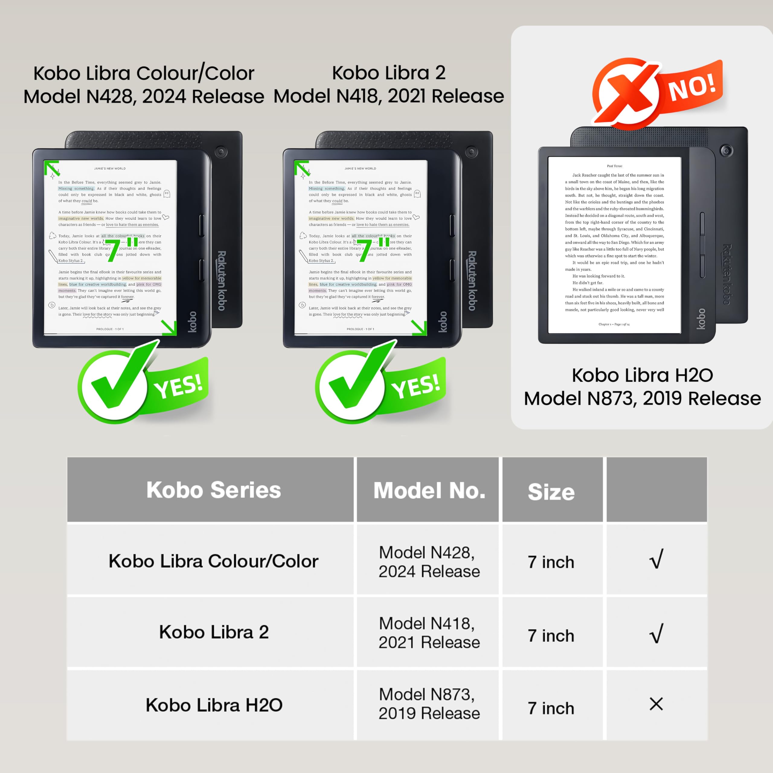 Case For Kobo Libra Colour/Kobo Libra 2, Includes a Case & Screen Protector - 7" Origami Cover Fit for Kobo Libra (Model N418/N428) with Auto Sleep/Wake(Starry Night, 7 icnh) — view 3