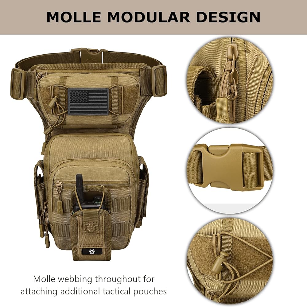Amazon.com: SunForMorning Tactical Drop Leg Bag Military