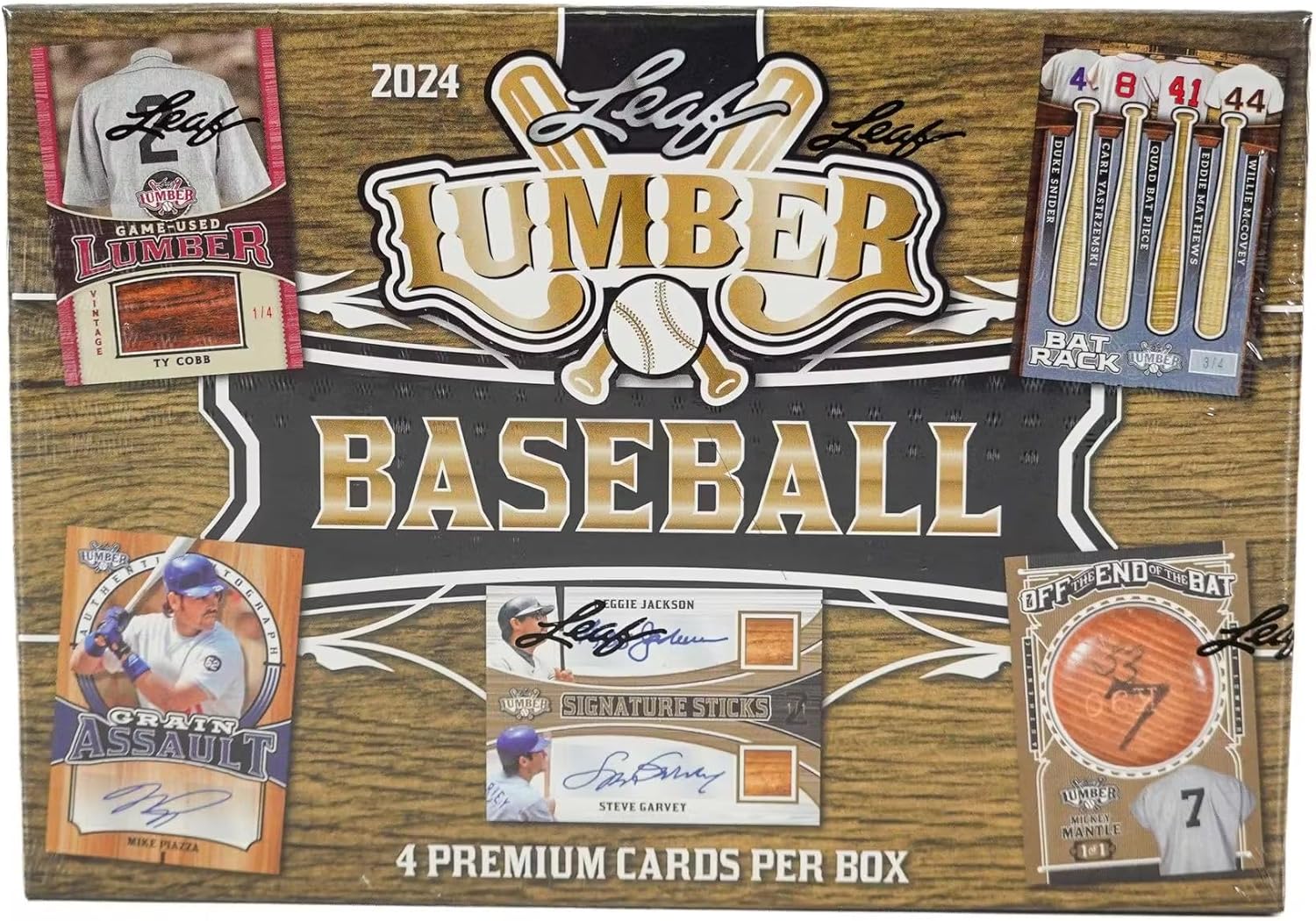 2024 Leaf Lumber Baseball 4 Premium Trading Cards Per Hobby Box