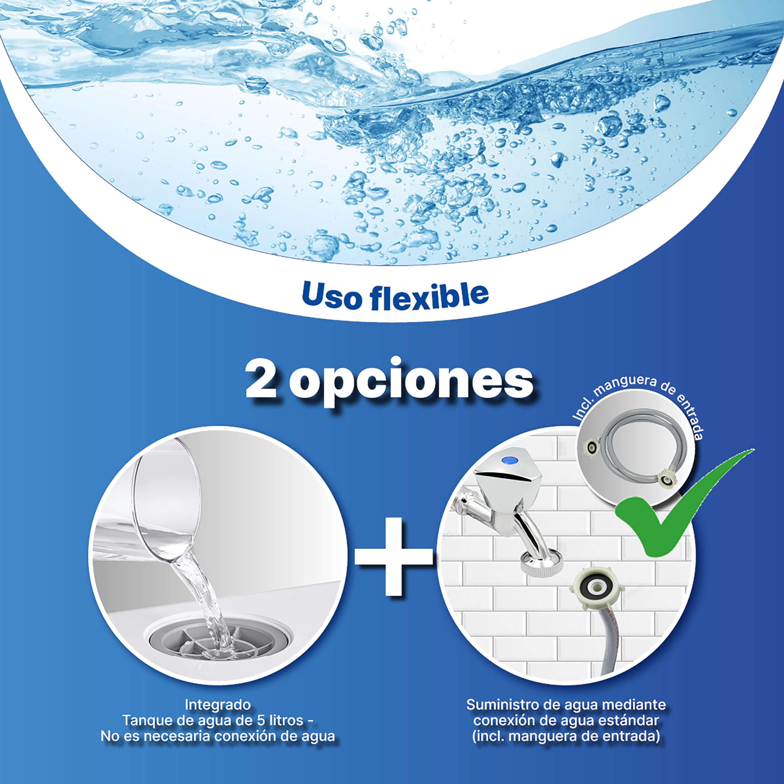 Bomann TSG 757010 Mini lavavajillas con o sin conexión de agua 5 programas Depósito de agua de 5L e iluminación interior 2 niveles de chorro Blanco