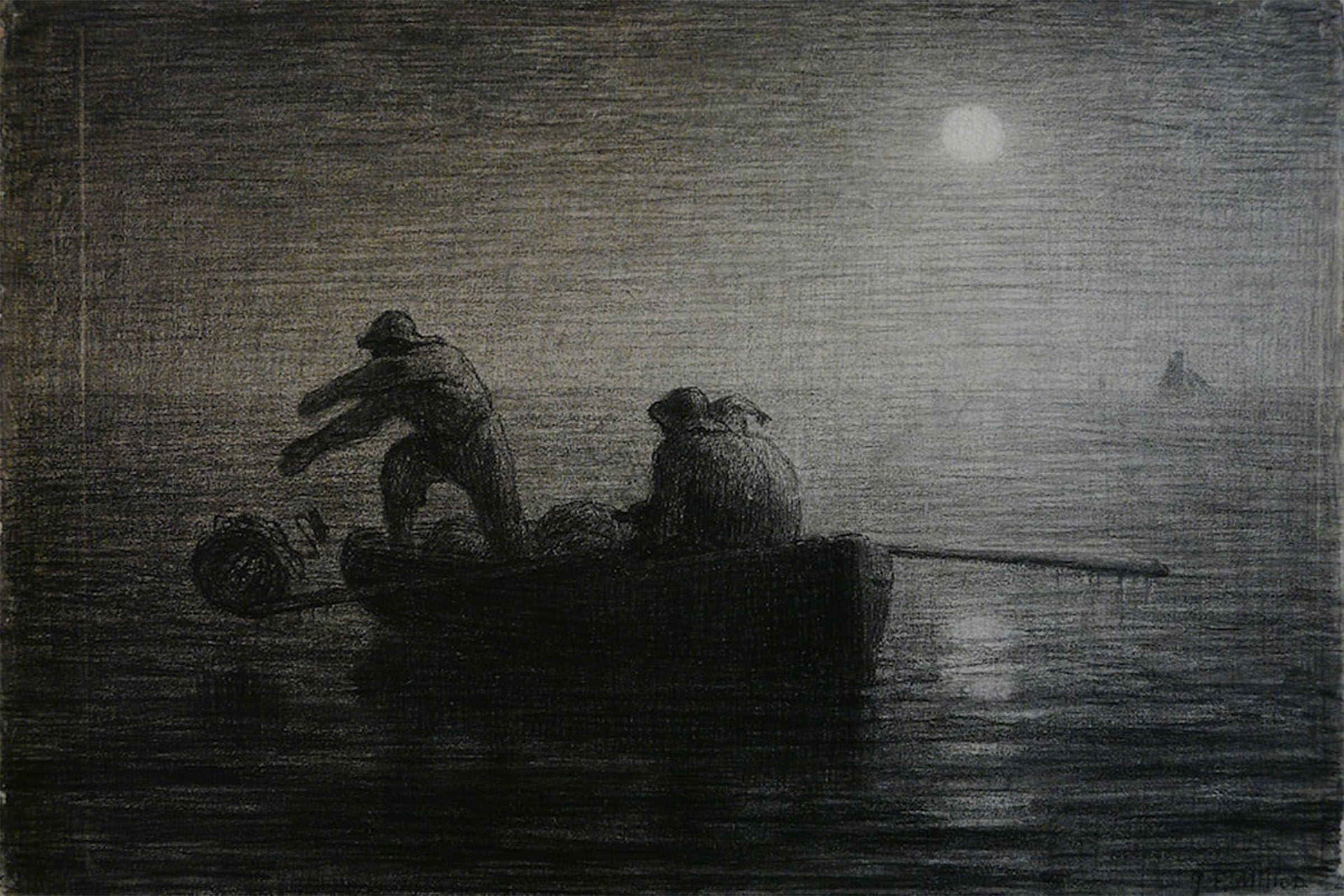 SERENDIPITP Retro Picture Poster Wall Art Pictures Painting Fishermen Jean-Francois Wall Art Canvas Print for Wall Decor 60x90cm