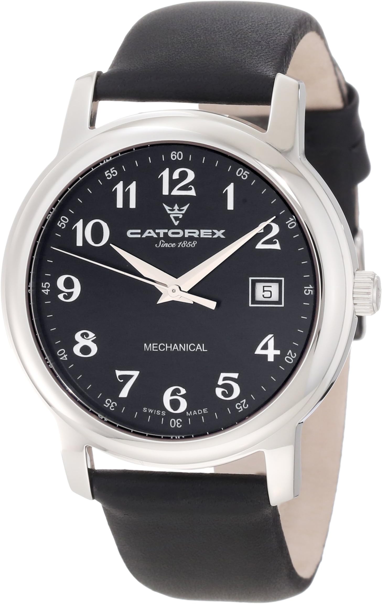 Men's 113.1.8167.320 Attractive Black Calfskin Mechanical Watch
