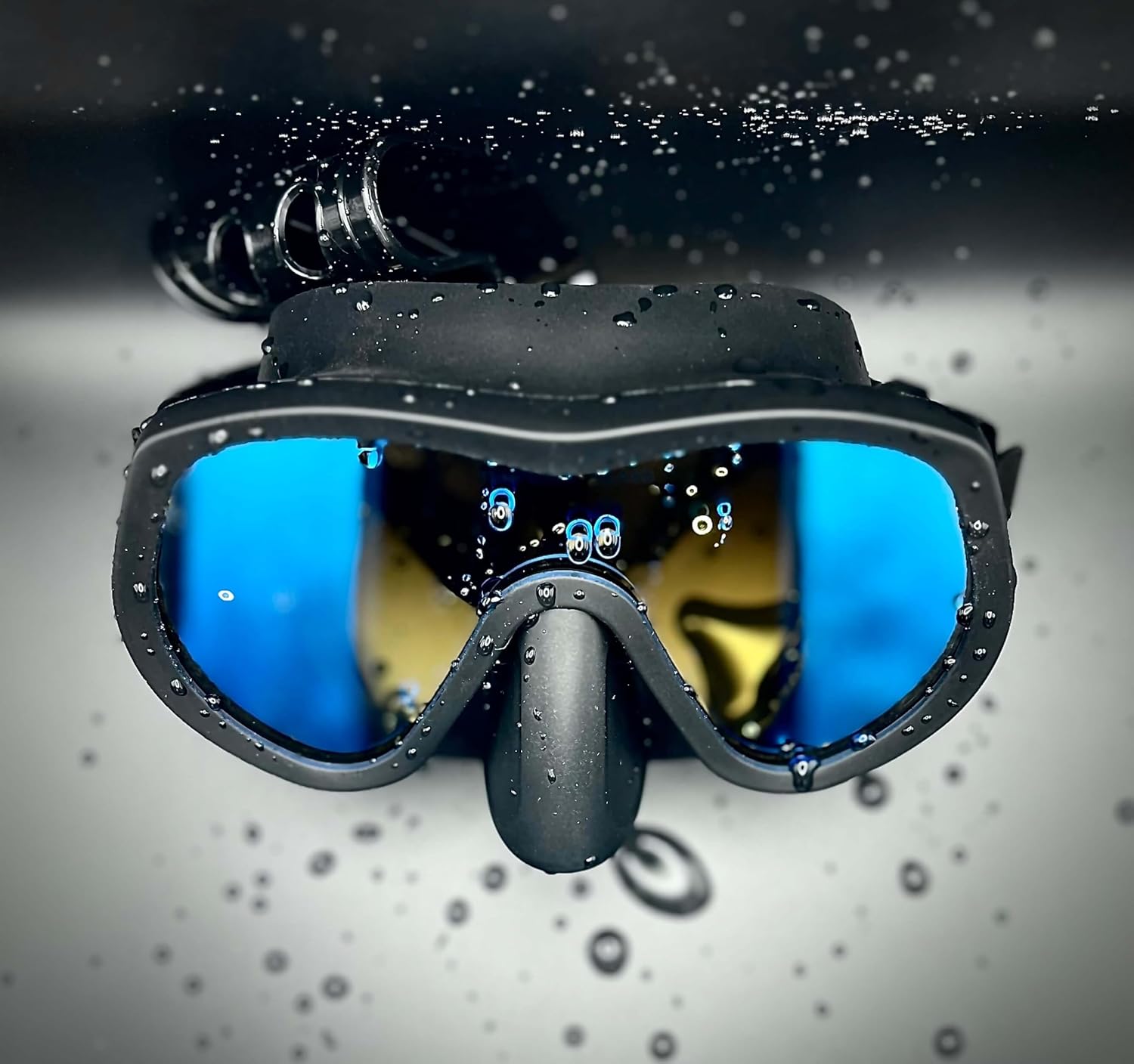 ATACLETE Phantom Dive Mask – Military-Grade Scuba Mask, Single Lens, Tempered Glass, Comfortable Silicone Skirt for Extended Use (Black) Scuba Diving Mask – Snorkeling, Free Diving and Swimming