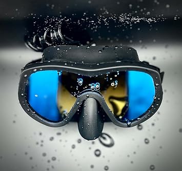 ATACLETE Phantom Dive Mask Military-Grade Scuba Mask, Single Lens, Tempered Glass, Comfortable Silicone Skirt for Extended Use (Black) Scuba Diving Mask Snorkeling, Free Diving and Swimming