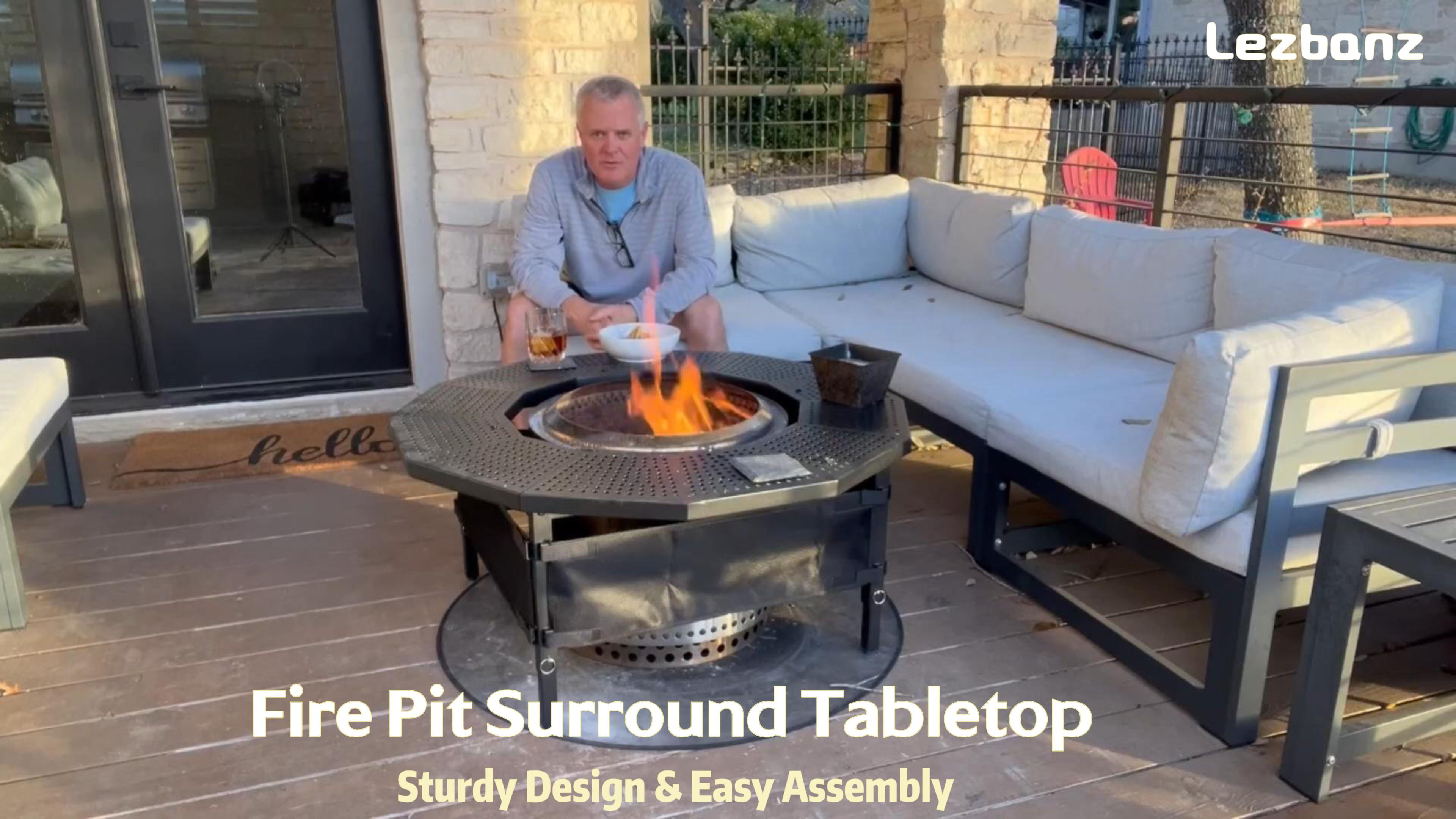 Amazon.com: Lezbanz Fire Pit Surround Tabletop for Solo Stove