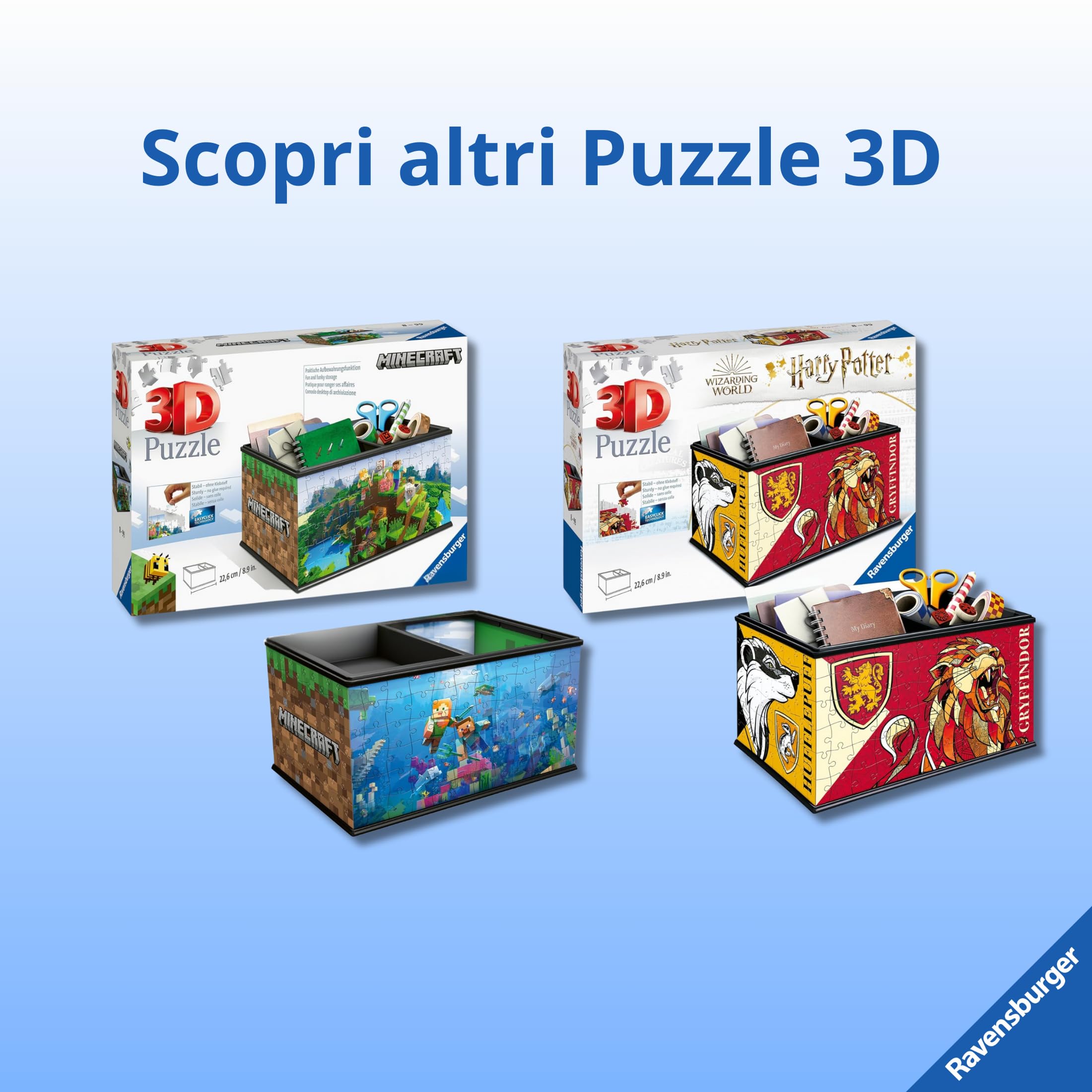 Ravensburger - Puzzle 3d Pokemon Storage Box | Puzzle 3d Bambini A Partire Dagli 8 Anni | Modellismo Da Costruire Bambini Di 216 Pezzi | Regalo Bambino 8 Anni E Più