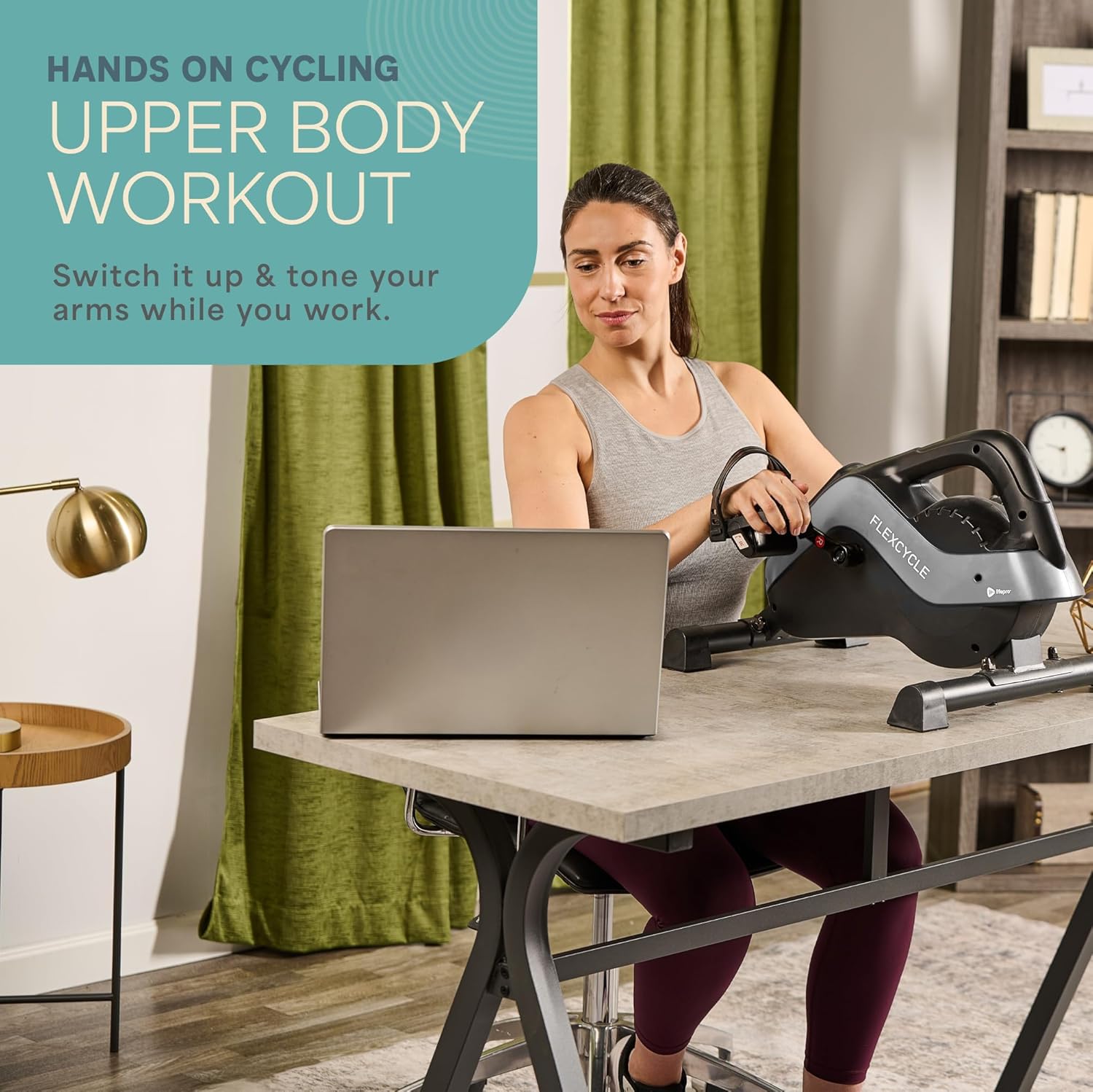 Lifepro Under Desk Elliptical Machine  Mini Bike – Quiet Desk Bike Pedal Exerciser for Seniors – Compact Under-Desk Bike  Foot Cycle Peddler – Portable Exercise Equipment for Home Office