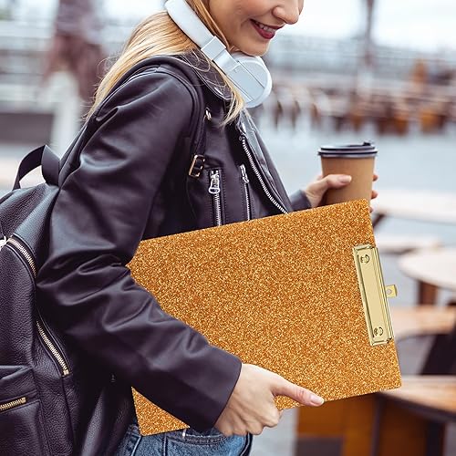 Miniatura 4 de Portapapeles acrílicos, portapapeles con purpurina de moda, tablero de clip tamaño carta Stardard, tamaño A4 de 12.5 x 9 pulgadas, lindo