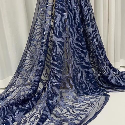 Miniatura 3 de Mahacraft - Elegante malla de encaje de tul francés con lentejuelas africanas para fiesta de boda nigeriana costura tela de encaje de tul africano