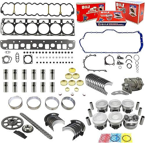 Miniatura 1 de DNJ EK1123AM Kit de reconstrucción de motor maestro para Jeep Cherokee Grand Cherokee Wrangler 2001-2003 4.0L L6 12V OHV 242cid