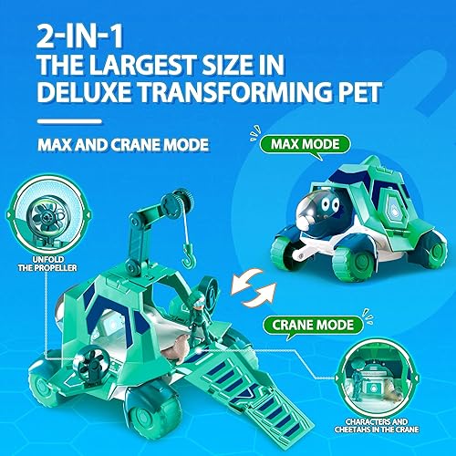 Miniatura 2 de Alpha Group Petronix Defenders Deluxe Transforming Shell-E & Tim, juego transformador y figura de 3 pulgadas, se transforma de tortuga a vehículo,