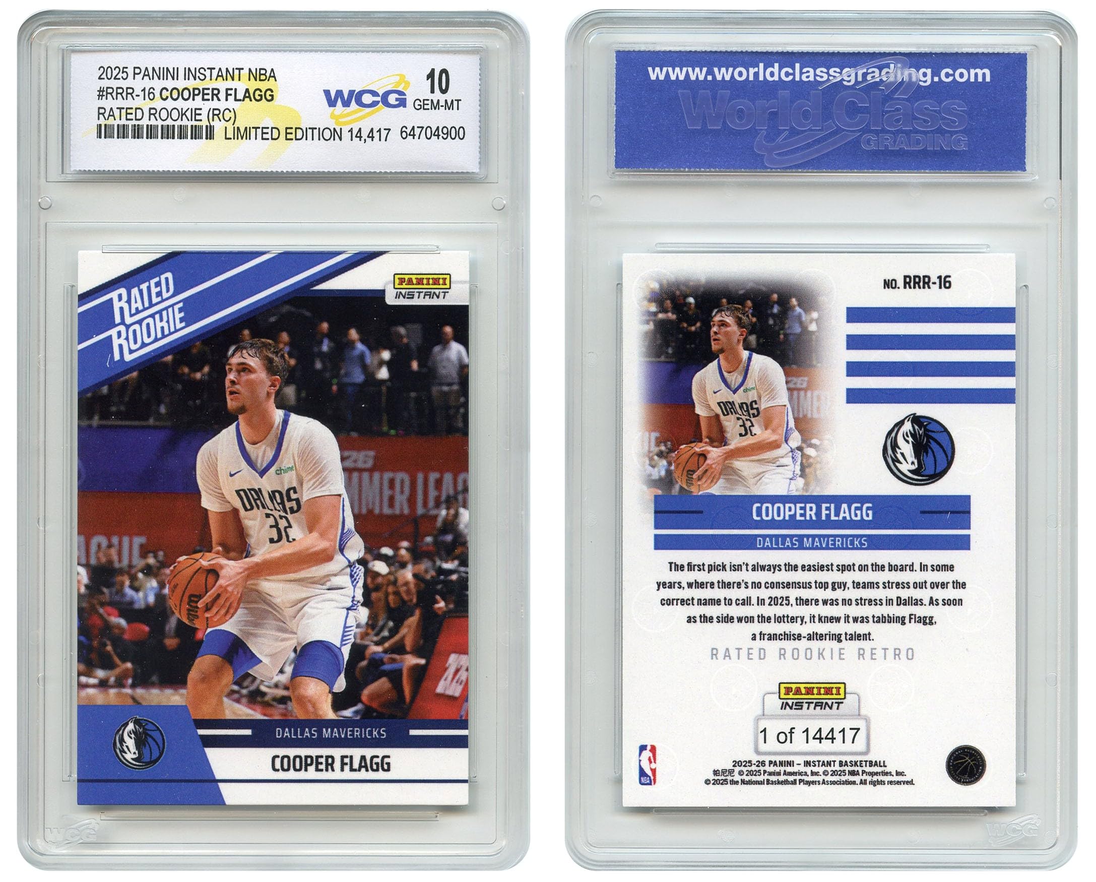 Amazon.com: 2025 Panini Instant Cooper Flagg Rookie Card #RRR-16