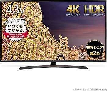 「はる」LG 43UJ6100 43インチ液晶テレビ 43UJ6100 液晶テレビ [43V型 /Bluetooth対応 /4K対応] LG｜エルジー