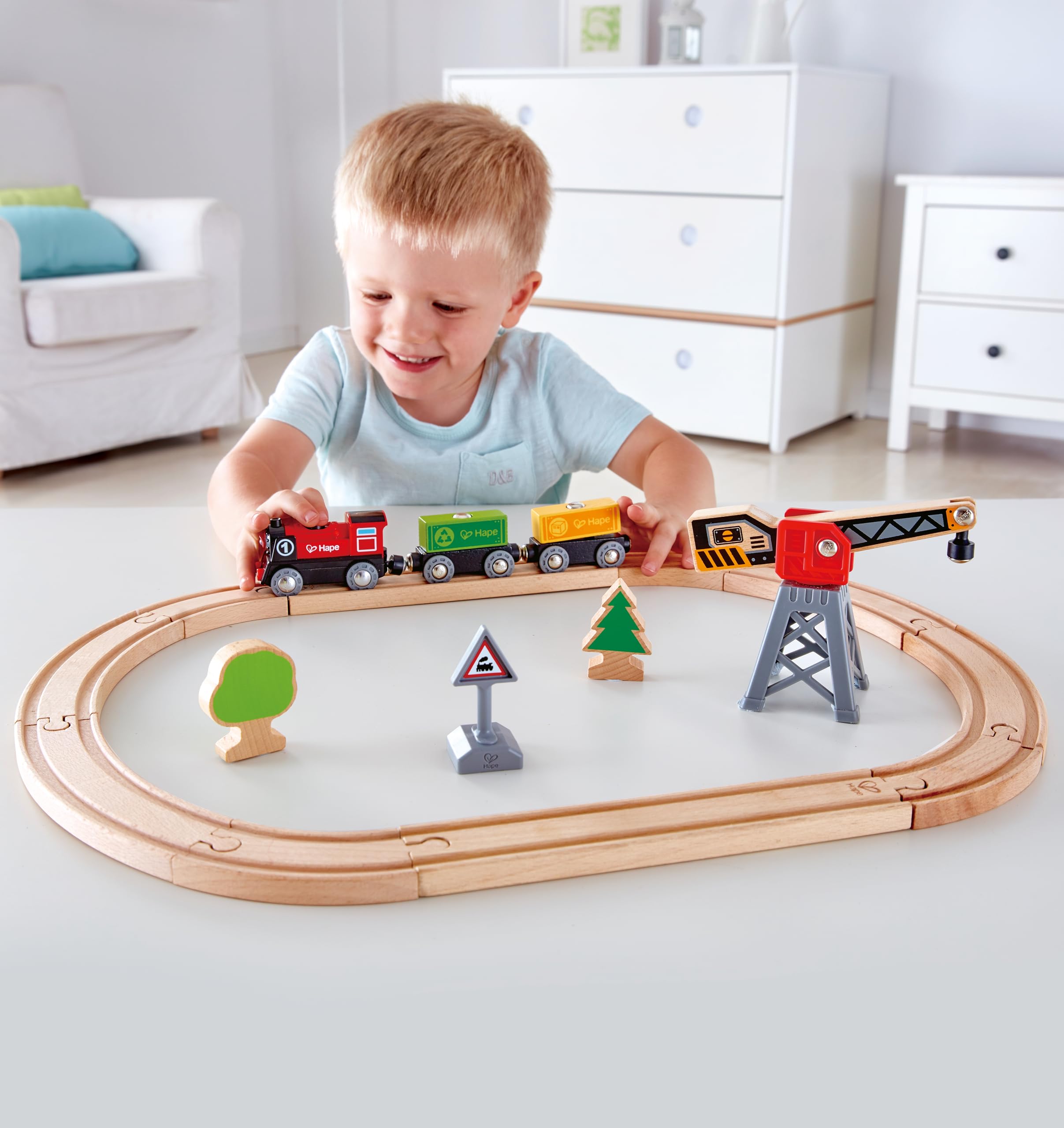 Hape Długie szyny kolarskie drewniane, 4 sztuki