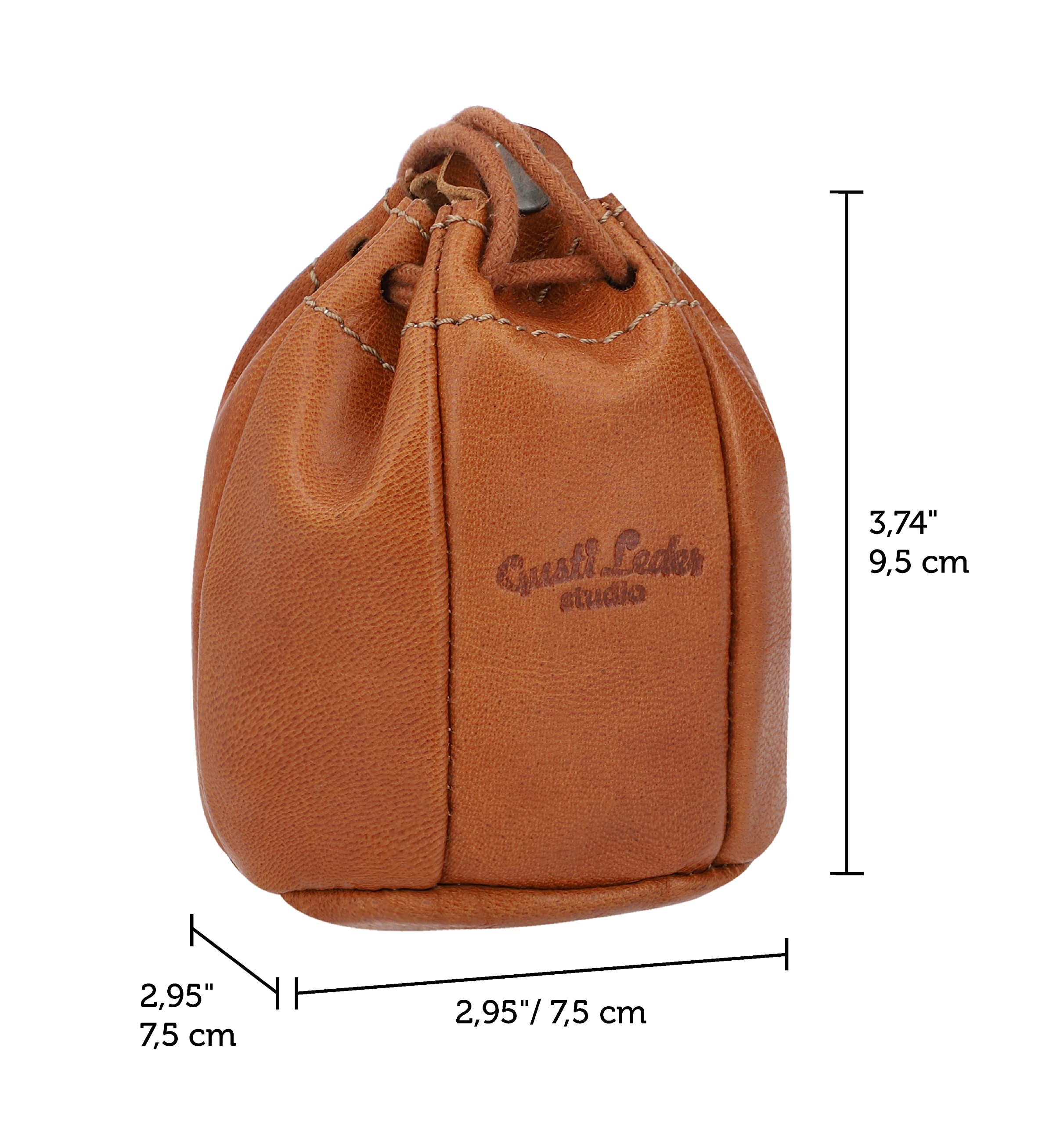 Blague à Tabac En Cuir De Buffle – Compartiments Pratiques Pour Tabac, Feuilles Et Briquet