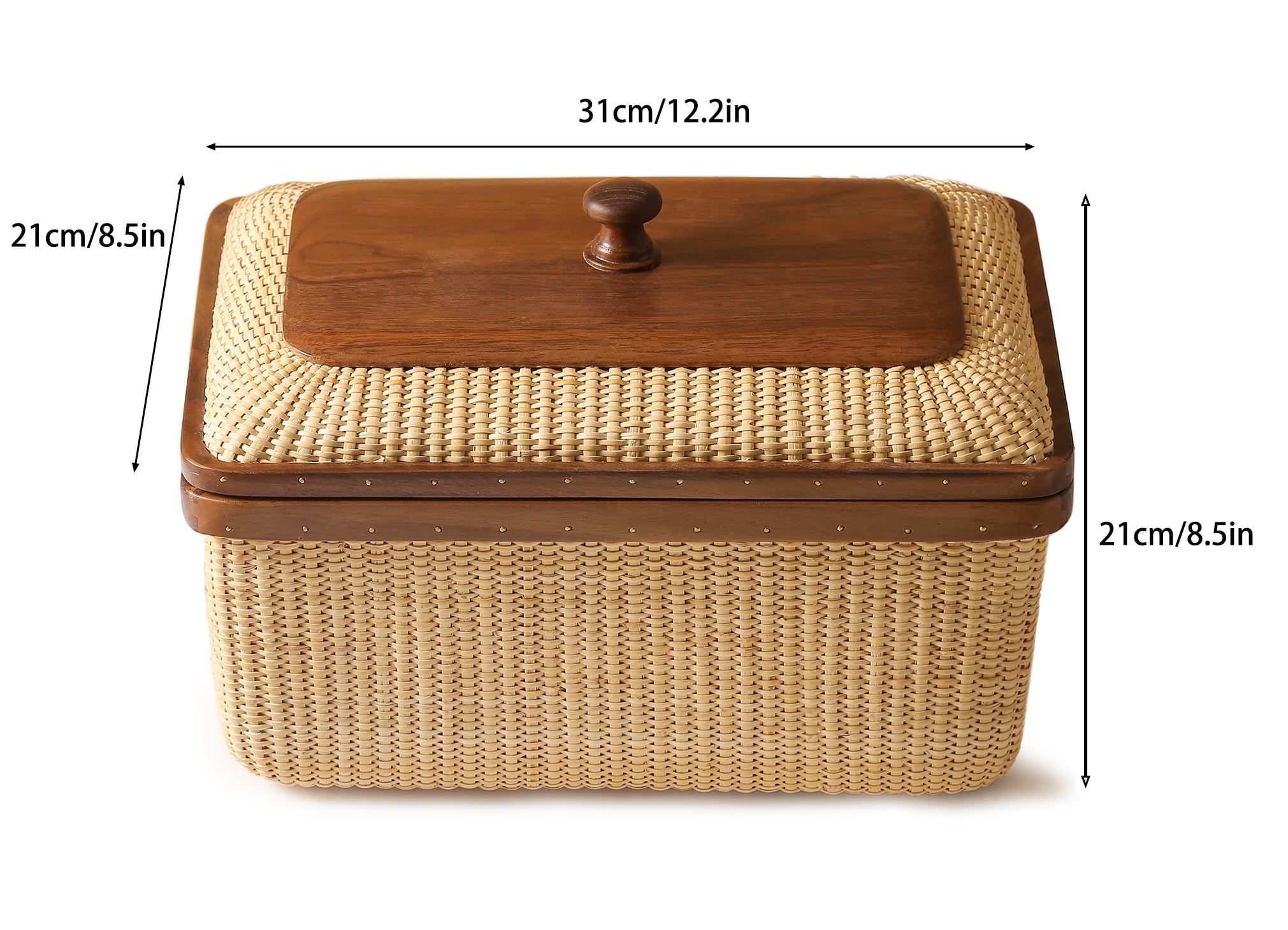ナンタケットバスケット　蓋つき　バンブー 　かごバッグ ナンタケットバスケット 蓋つき バンブー かごバッグ - メルカリ