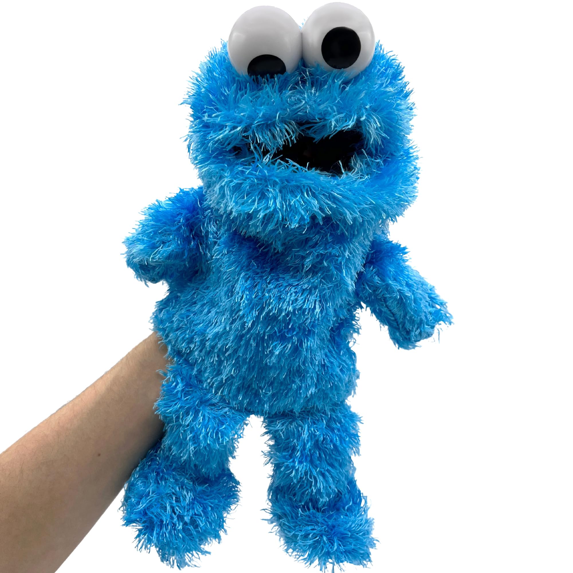 Marioneta Mano Peluche de Monstruo de Las Galletas, Títere de Mano de Monstruo de Las Galletas, Marioneta Barrio Sésamo, Algodón de Felpa y PP, Tamaño 30 cm, Diseño Monstruo de Las Galletas