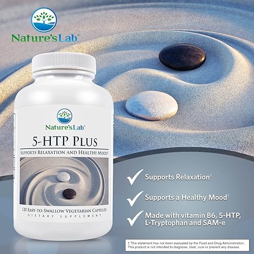 Miniatura 3 de Nature's Lab 5-HTP Plus 200mg - Apoya la relajación y el estado de ánimo saludable* - 120 cápsulas