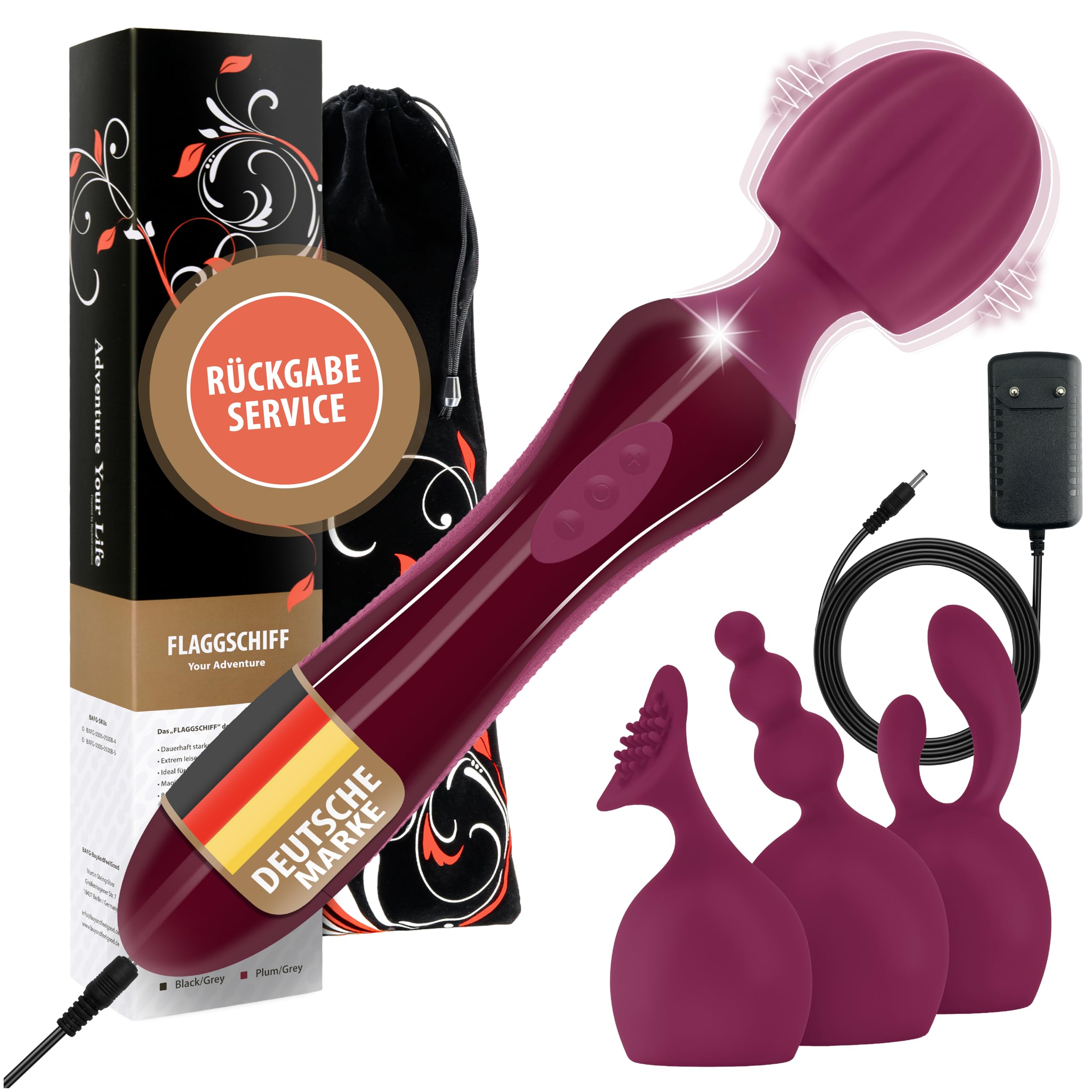 FLAGSHIP - vibratoreper donna [EXTRA FORTE] sexy I dildo I sexytoysys donna | vibratore I magic wand I SILICONE PREMIUM I plug anale I vibratoreper donna punto g squirting I sex toys I sexytoysys coppia